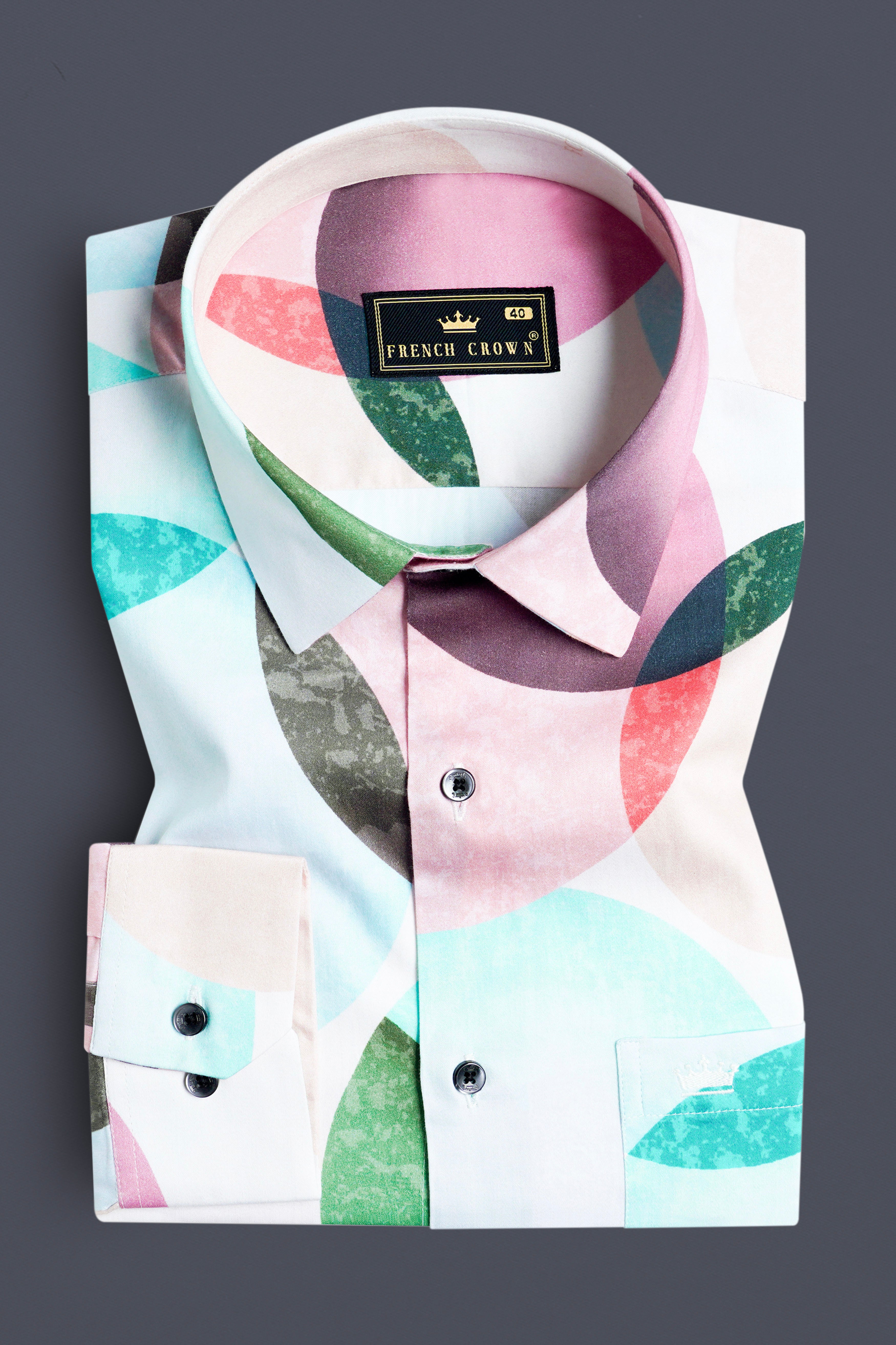 ★2024FW新作★ROMANTIC CROWN★MIX COLOR STRIPE SHIRT ☆2024FW新作☆ROMANTIC CROWN☆MIX COLOR STRIPE SHIRT