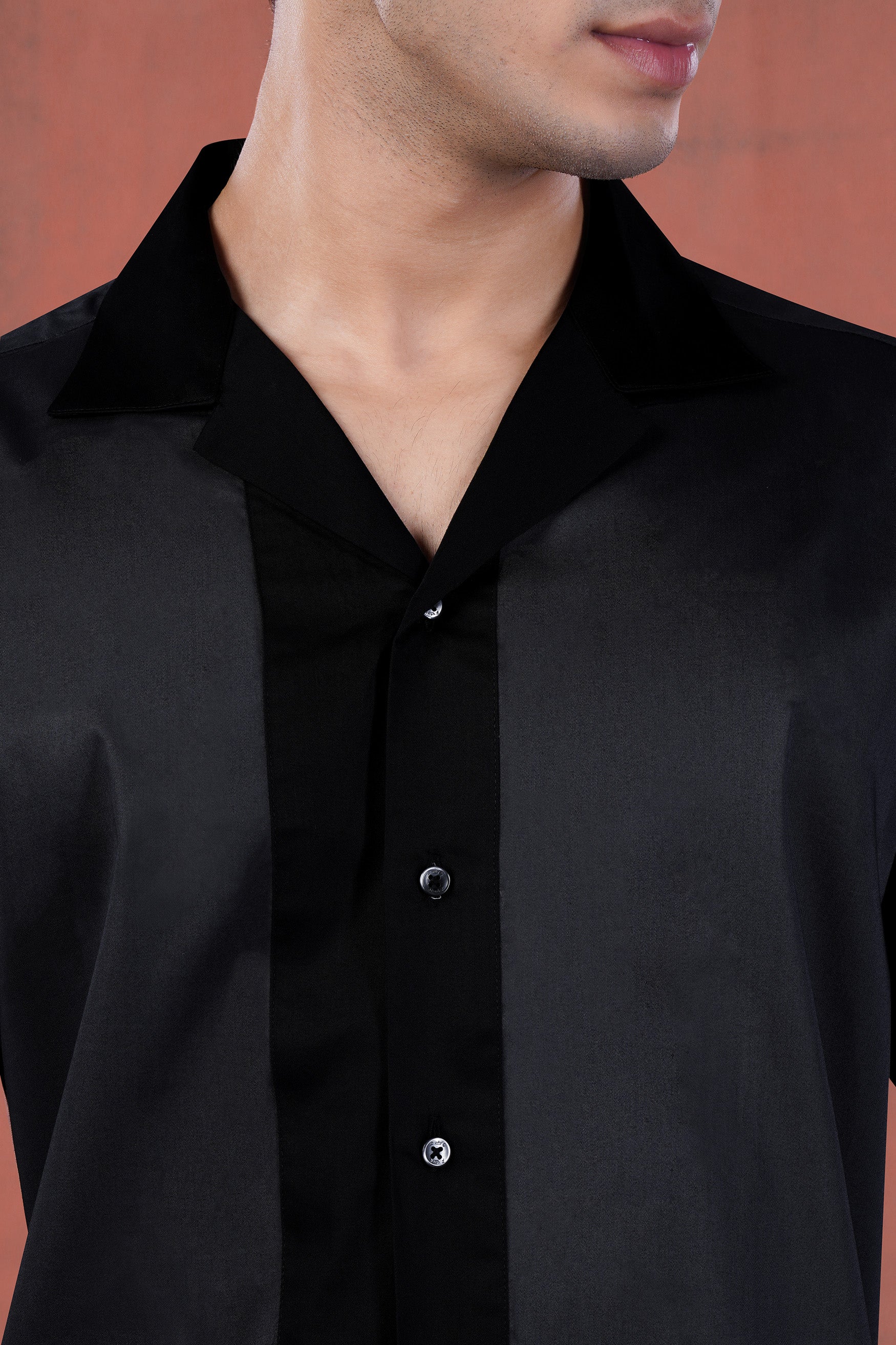 Gunmetal Gray and Black Subtle Sheen Super Soft Premium Cotton Designer Shirt