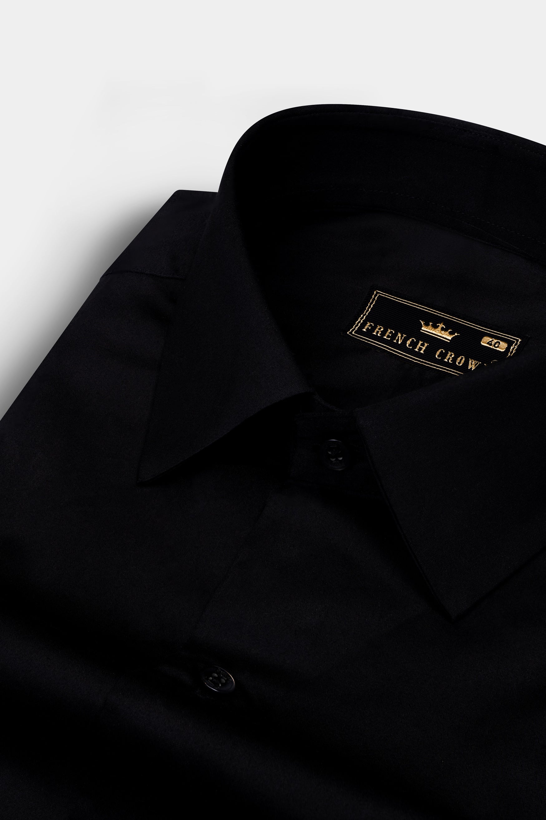 Jade Black Circle Embroidered Subtle Sheen Super Soft Premium Cotton Designer Shirt