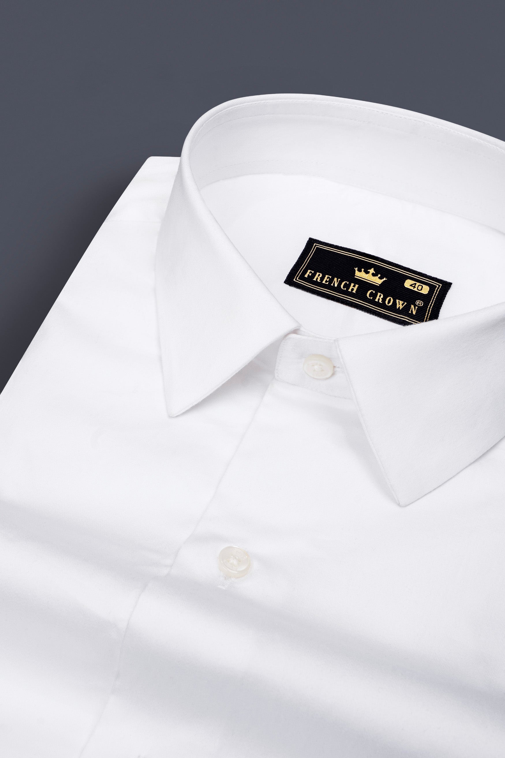 Bright White Line Embroidered Premium Cotton Designer Shirt