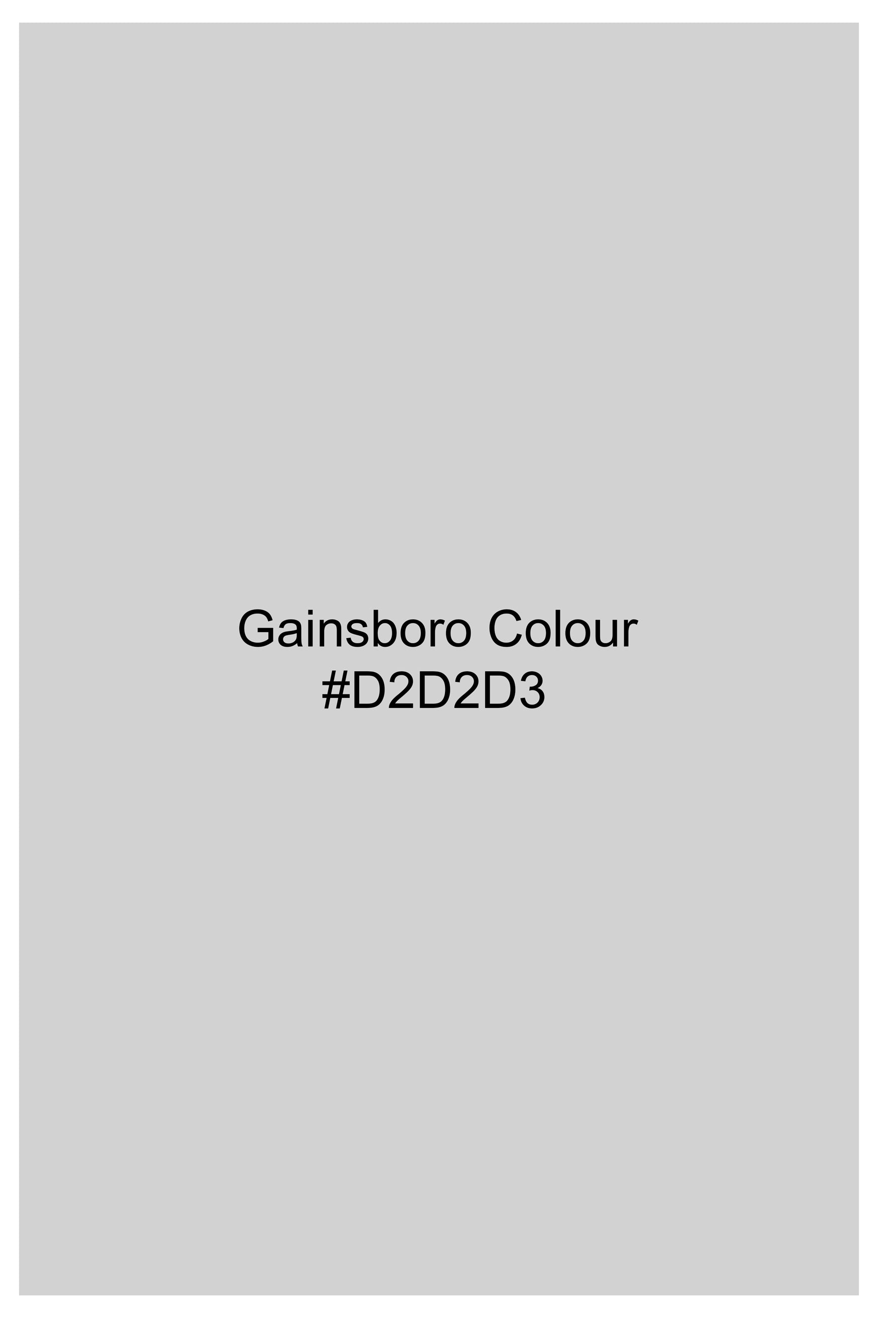 Gainsboro Gray Birds Patch Work Premium Cotton Designer Bomber Jacket