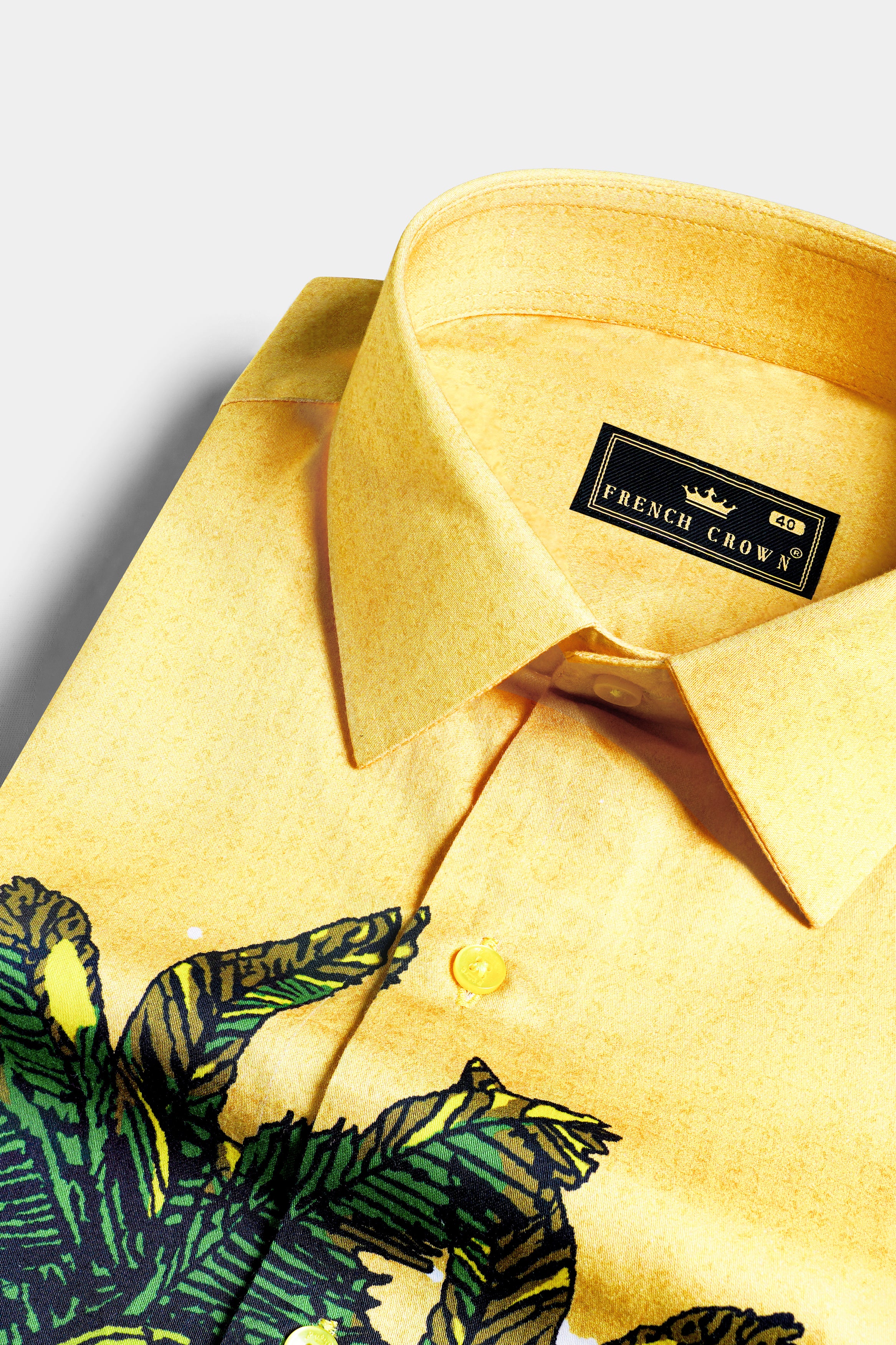 Manilla Yellow and Fem Green Multicolour Funky Printed Subtle Sheen Super Soft Premium Cotton Shirt