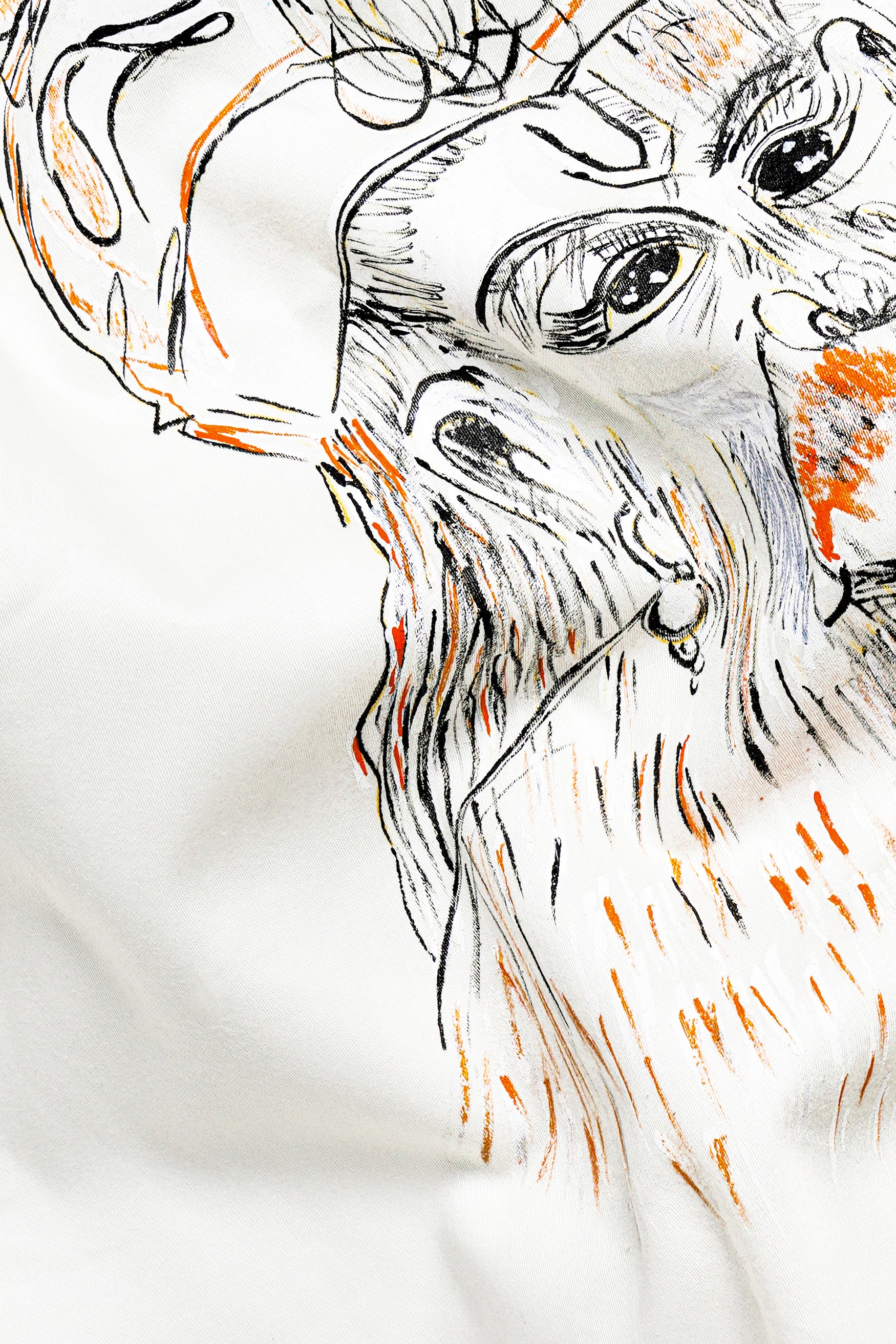 Desert Storm Lord Hanuman Hand Painted Subtle Sheen Super Soft Premium Cotton Designer Shirt