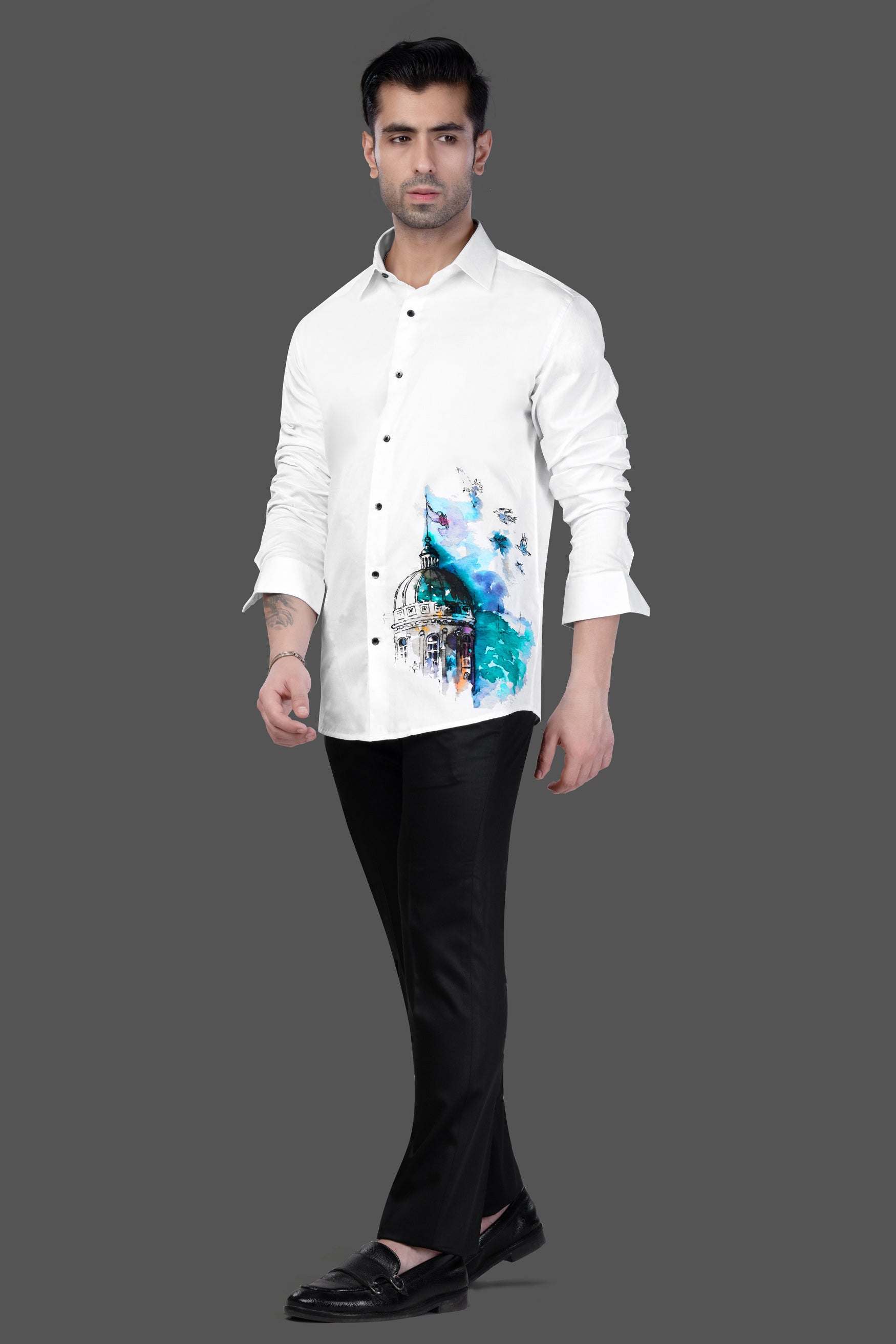  Bright White Abstract Hand Painted Effect Printed Subtle Sheen Super Soft Premium Cotton Designer Shirt 12175-NP-BLK-38, 12175-NP-BLK-H-38, 12175-NP-BLK-39, 12175-NP-BLK-H-39, 12175-NP-BLK-40, 12175-NP-BLK-H-40, 12175-NP-BLK-42, 12175-NP-BLK-H-42, 12175-NP-BLK-44, 12175-NP-BLK-H-44, 12175-NP-BLK-46, 12175-NP-BLK-H-46, 12175-NP-BLK-48, 12175-NP-BLK-H-48, 12175-NP-BLK-50, 12175-NP-BLK-H-50, 12175-NP-BLK-52, 12175-NP-BLK-H-52