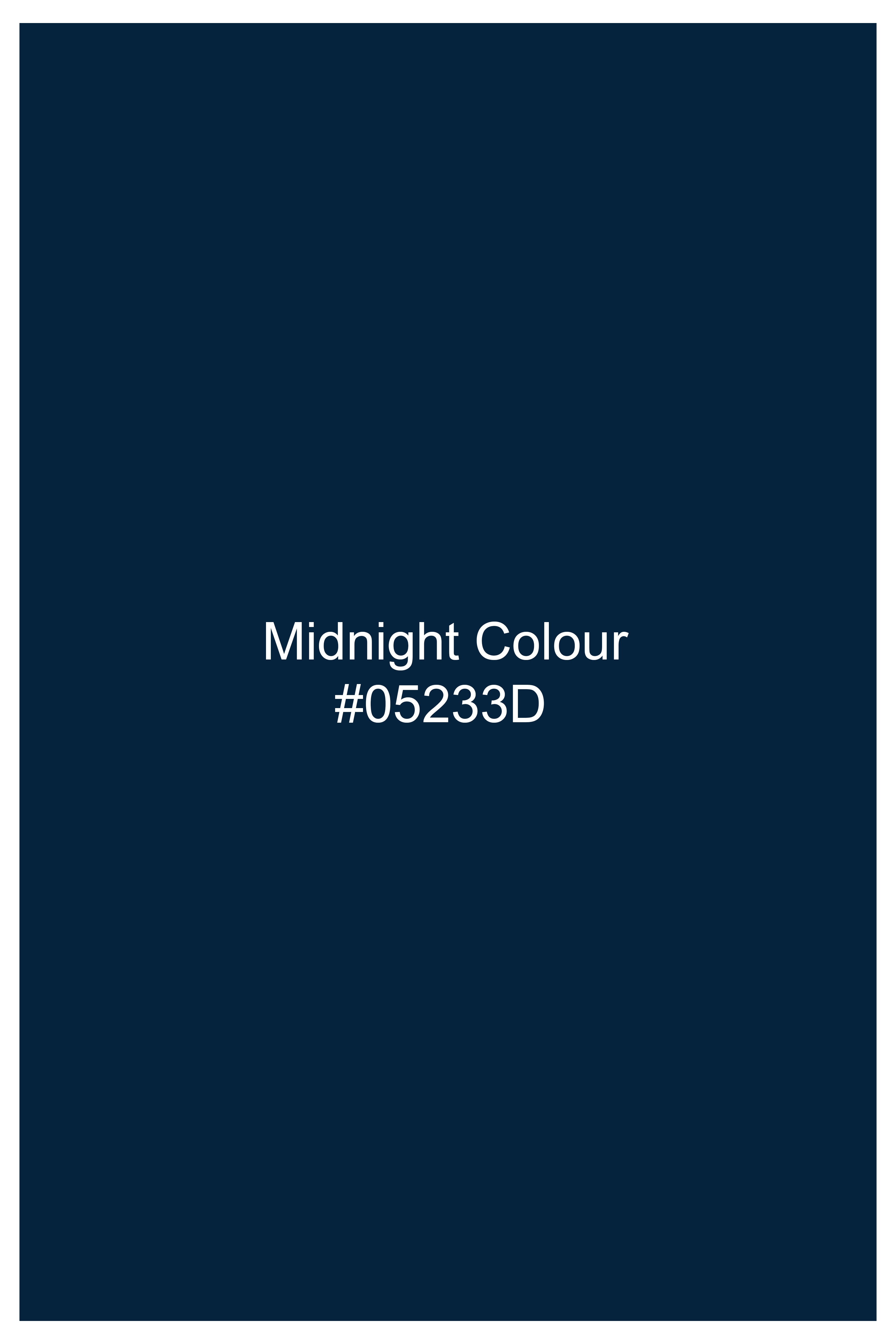 Midnight Blue Subtle Sheen Super Soft Premium Cotton Designer Shirt