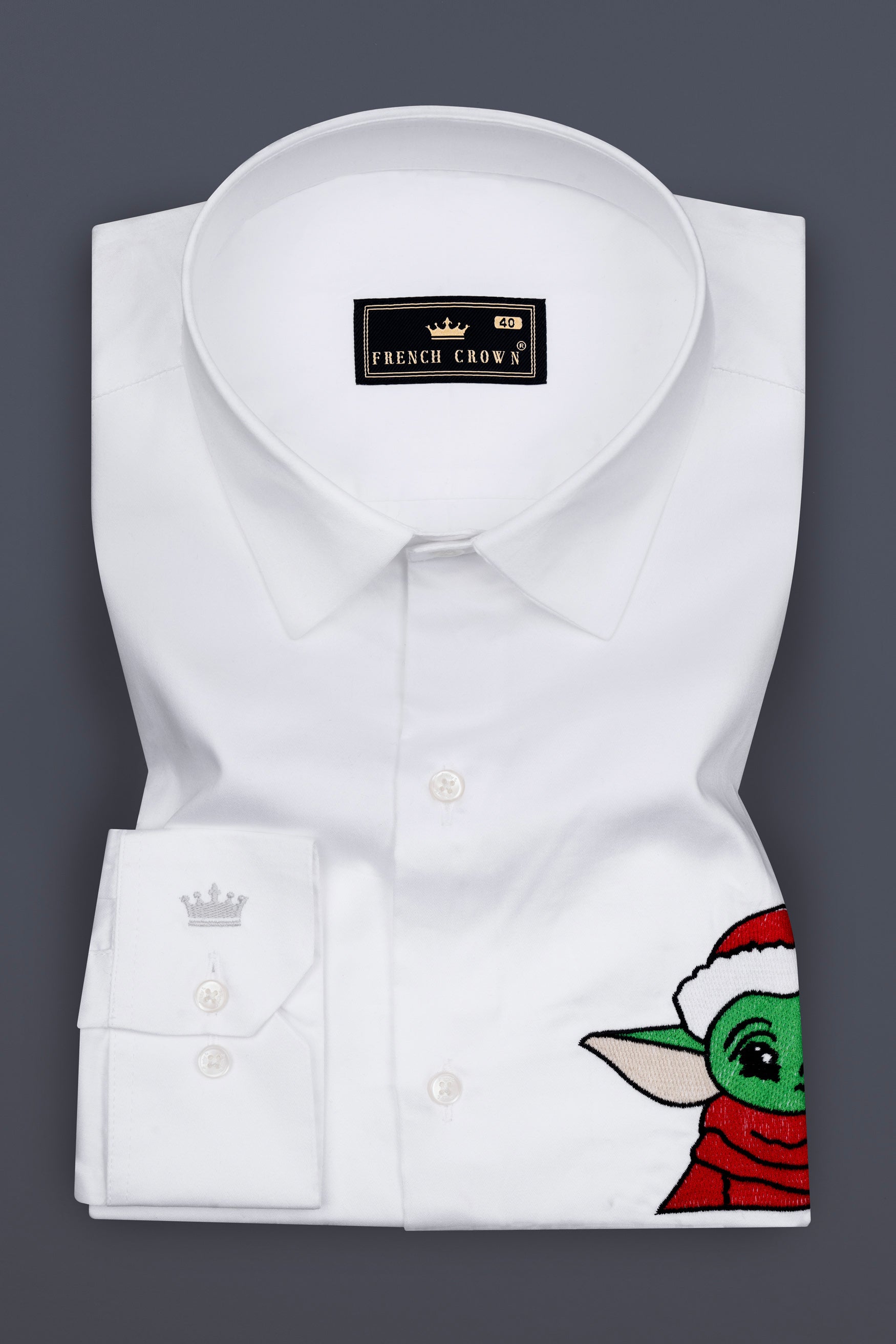 Bright White Christmas Goblin Embroidered Subtle Sheen Super Soft Premium Cotton Designer Shirt 12247-NP-E381-38, 12247-NP-E381-H-38, 12247-NP-E381-39, 12247-NP-E381-H-39, 12247-NP-E381-40, 12247-NP-E381-H-40, 12247-NP-E381-42, 12247-NP-E381-H-42, 12247-NP-E381-44, 12247-NP-E381-H-44, 12247-NP-E381-46, 12247-NP-E381-H-46, 12247-NP-E381-48, 12247-NP-E381-H-48, 12247-NP-E381-50, 12247-NP-E381-H-50, 12247-NP-E381-52, 12247-NP-E381-H-52