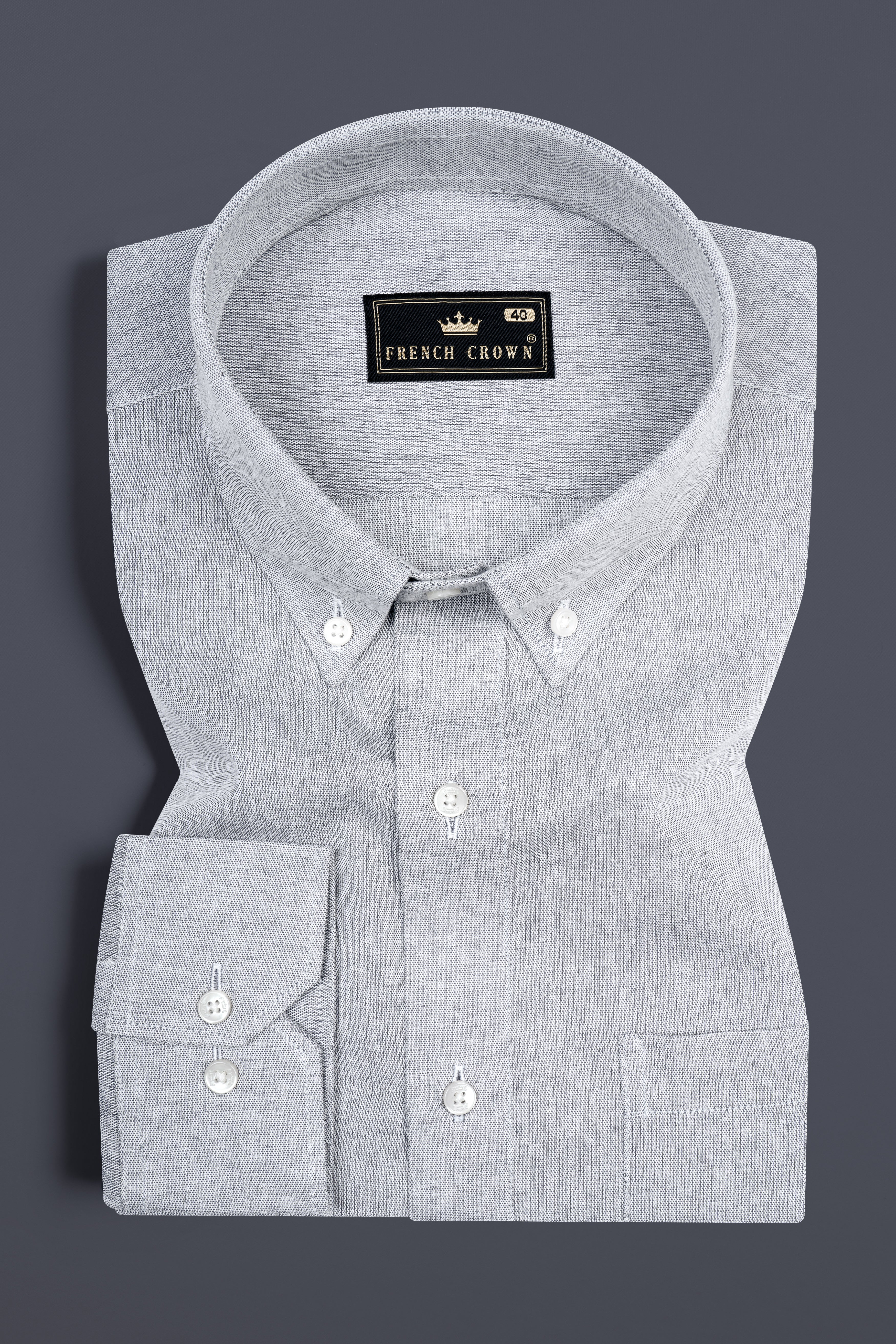 French Gray Royal Oxford Cotton Shirt