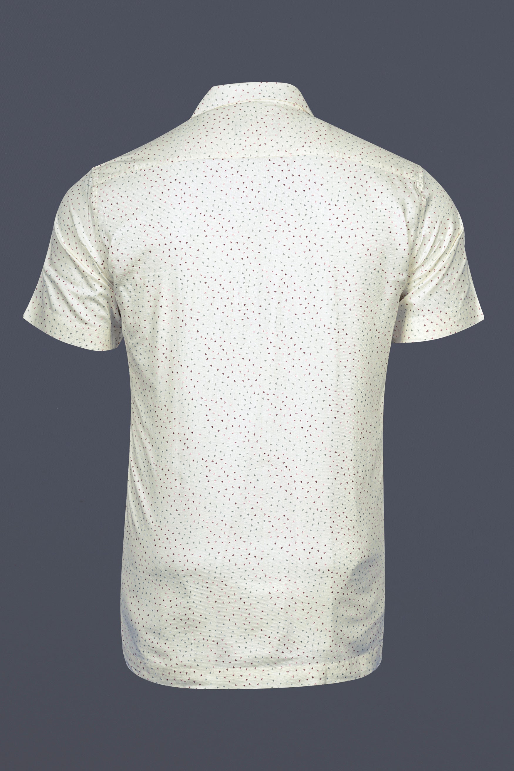 Bright White Dobby Textured Premium Giza Cotton Shirt