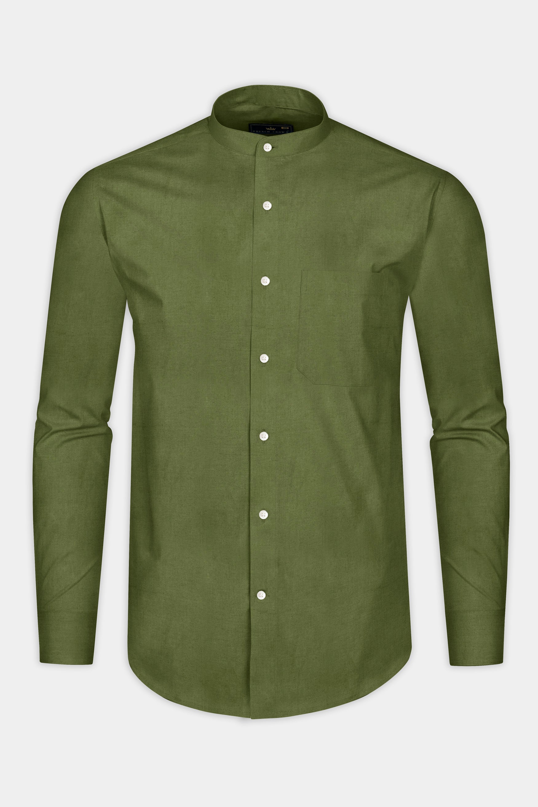 Hemlock Green Textured Luxurious Linen Shirt