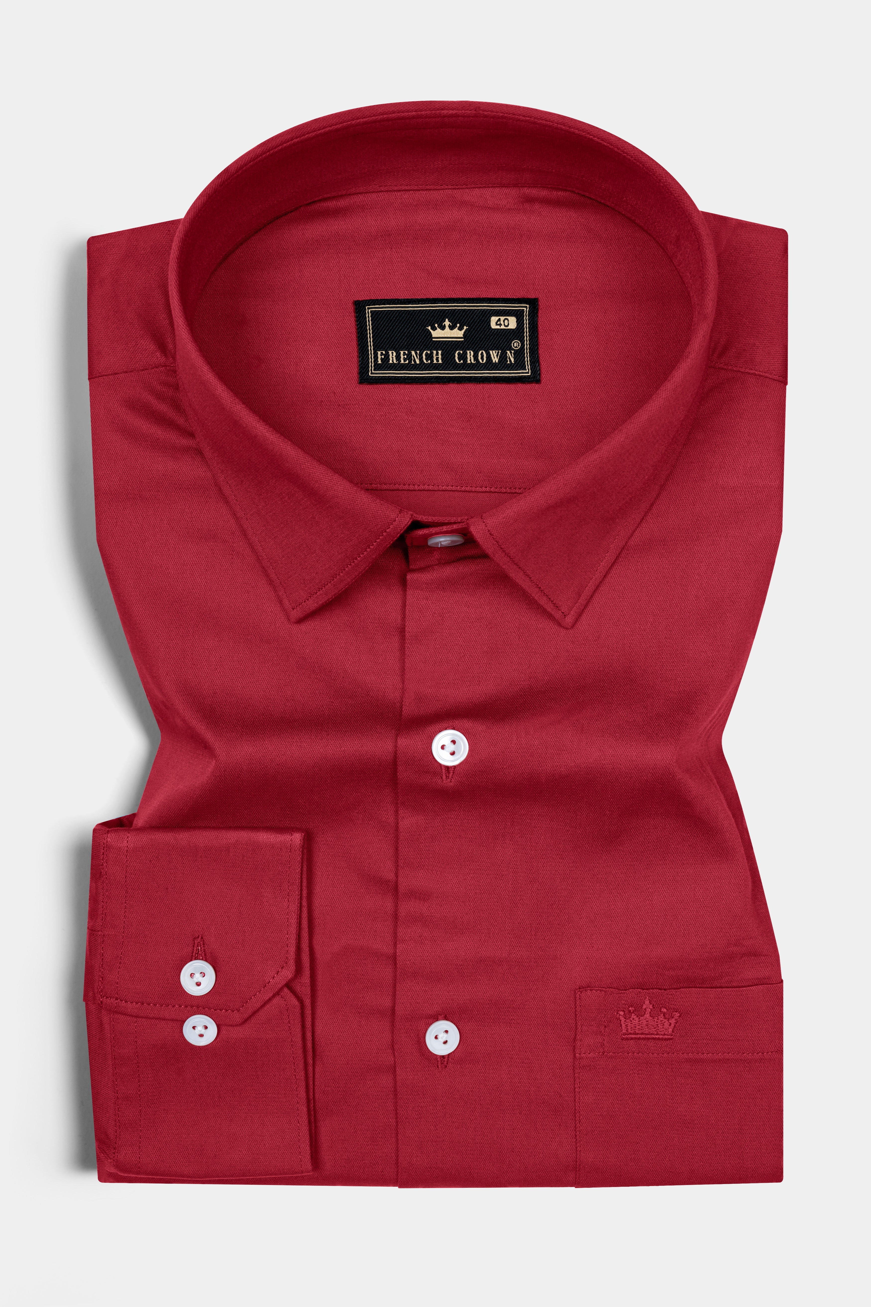 Stiletto Red Royal Oxford Cotton Shirt