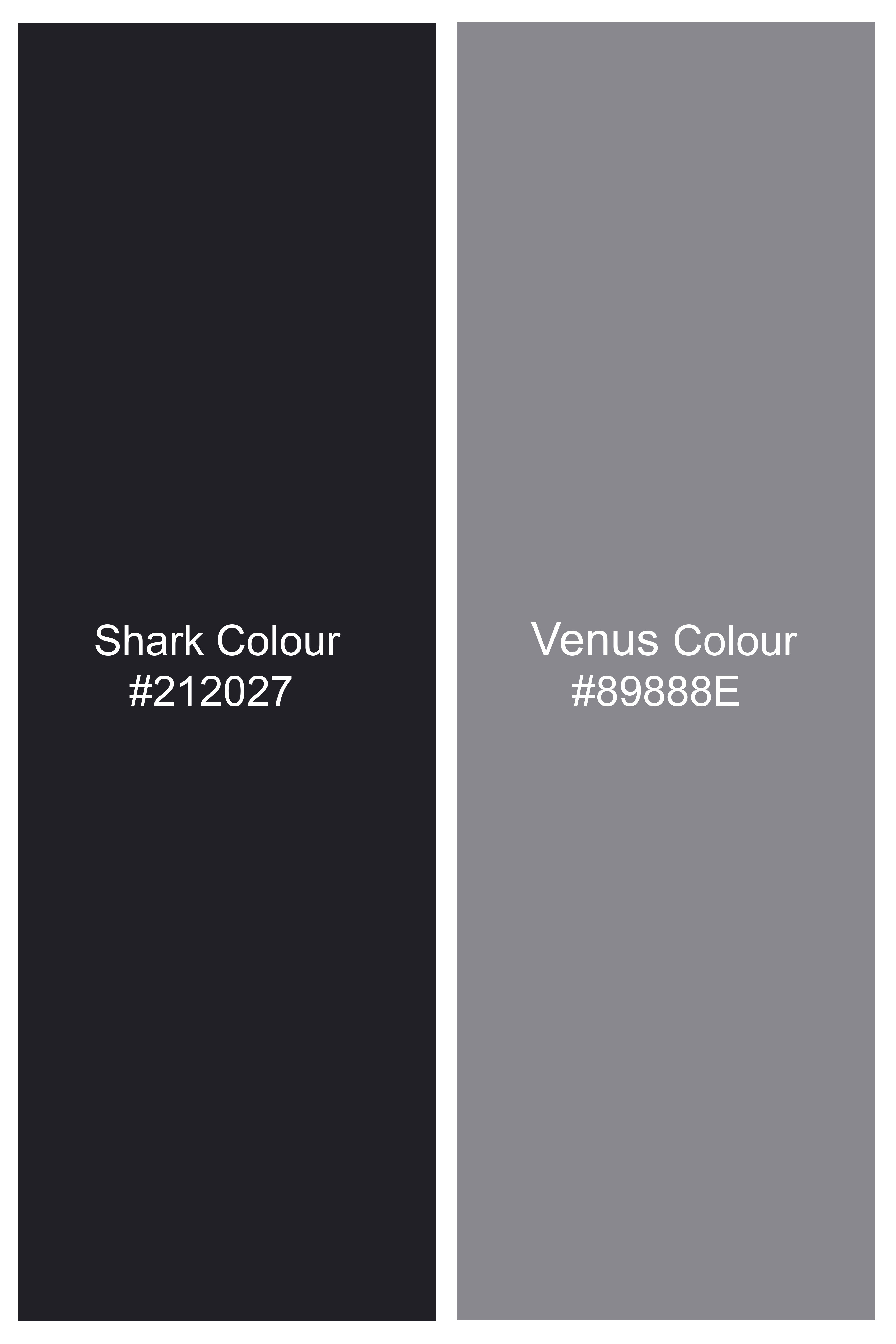 Shark Black Printed lightweight poplin Giza Cotton Shirt
