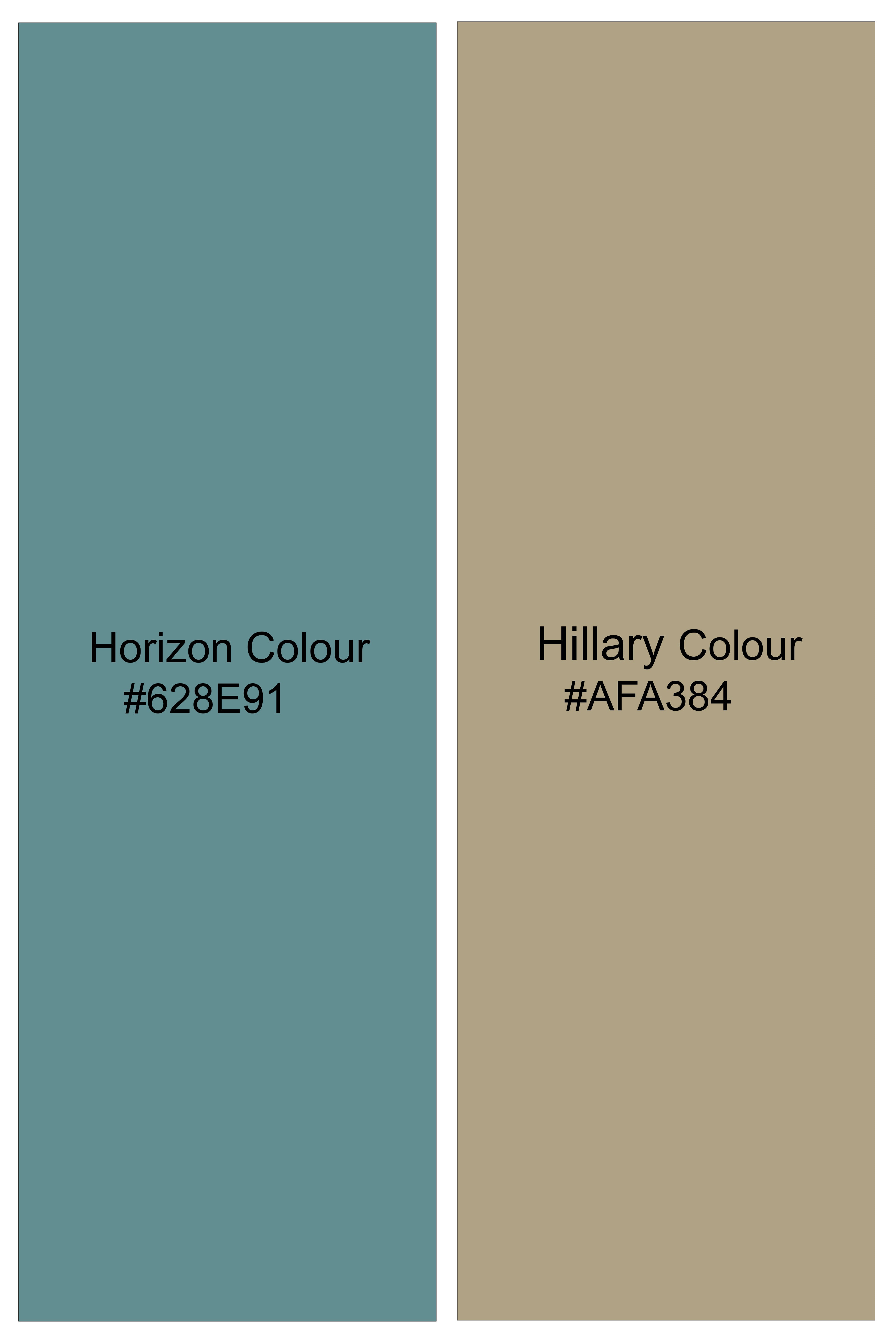 Horizon blue and Hillary Cream Checkered Luxuries Linen Shirt