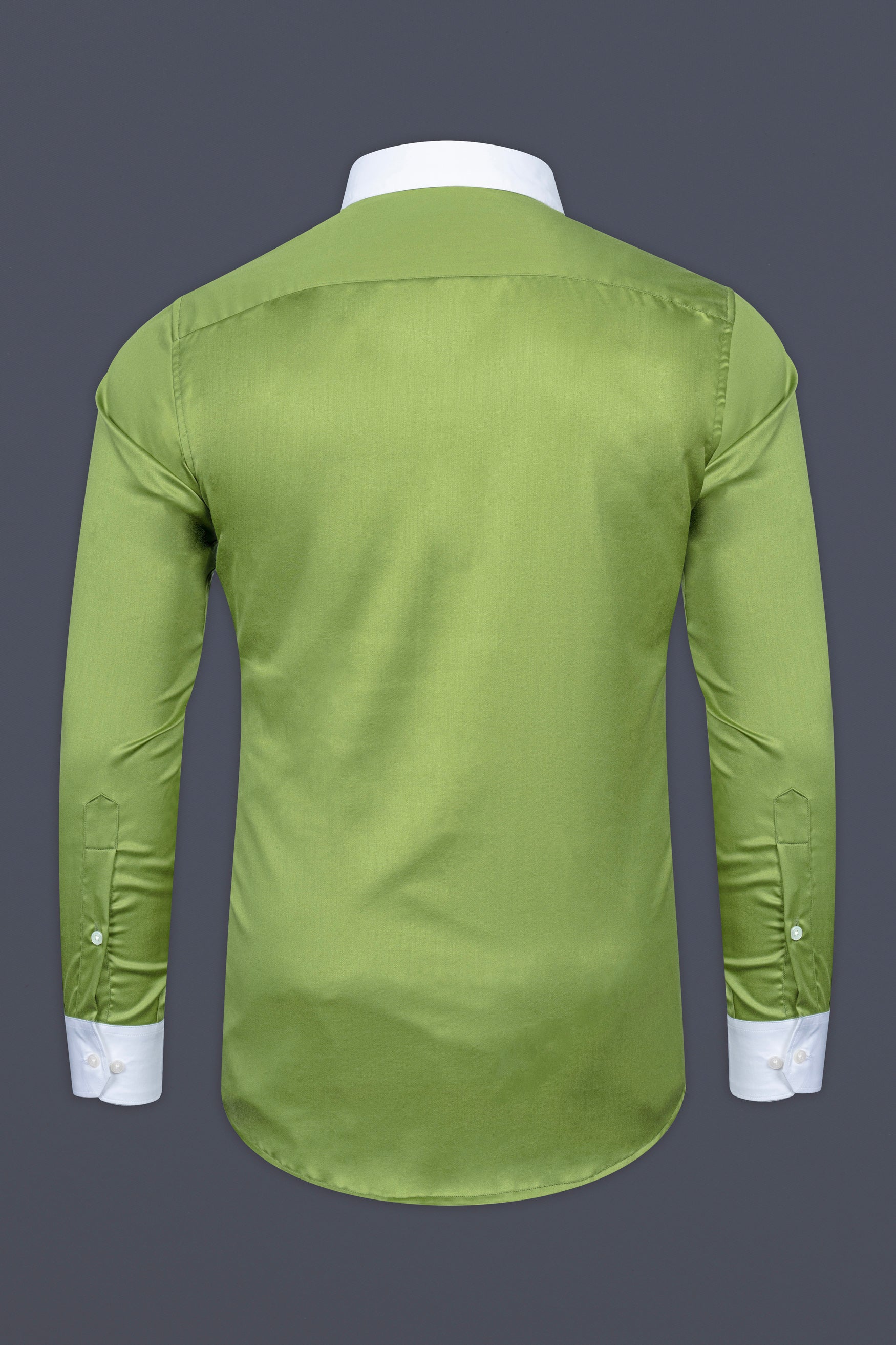 Asparagus Green Subtle Sheen Super Soft Premium Cotton Shirt