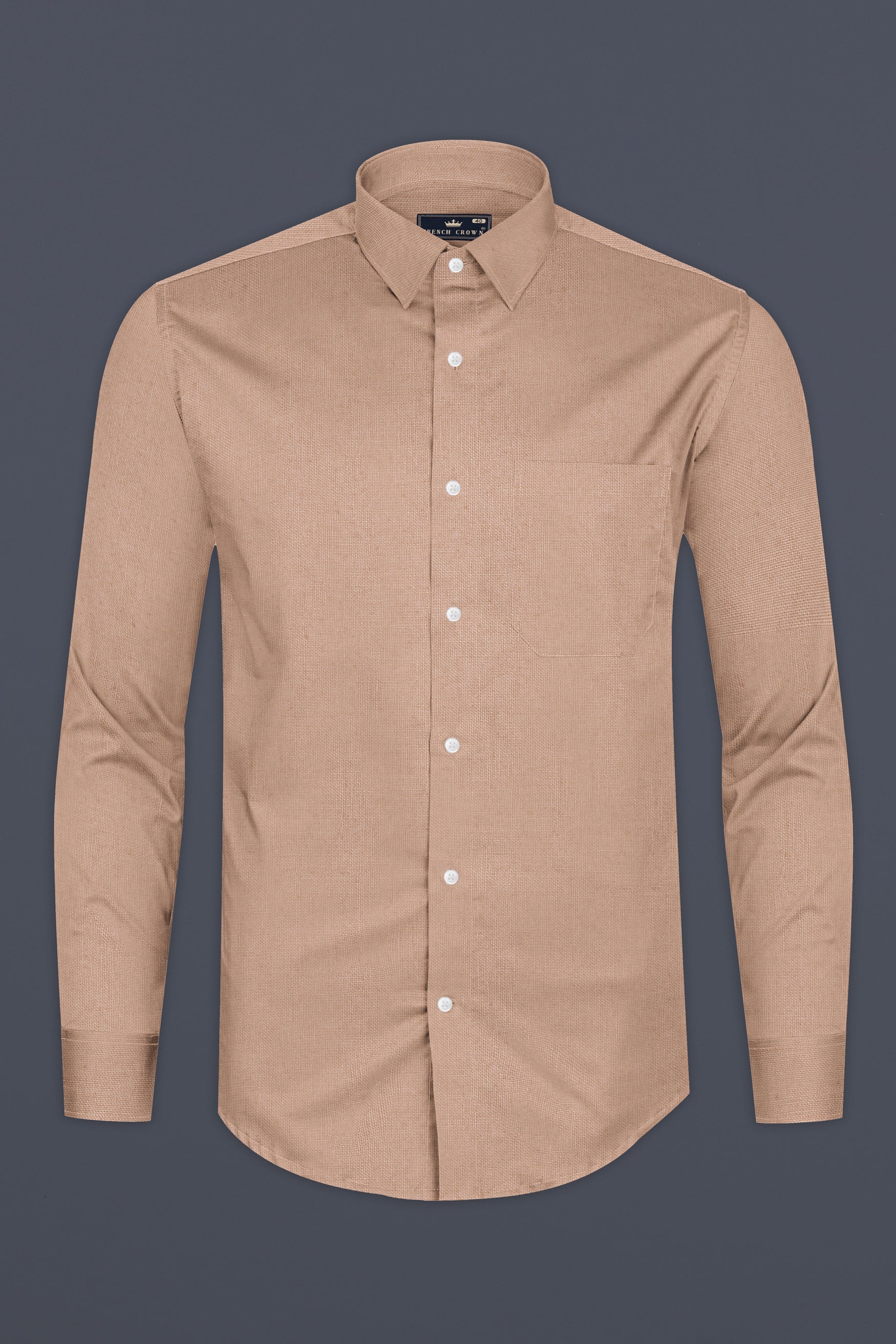 Quicksand Brown Luxurious Linen Shirt