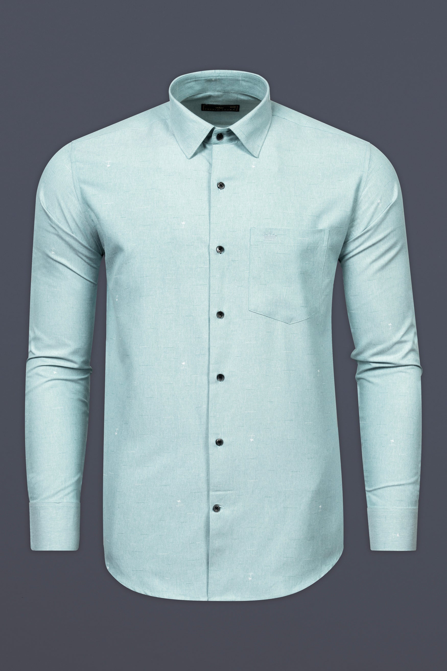 Opal Green Royal Oxford Designer Shirt