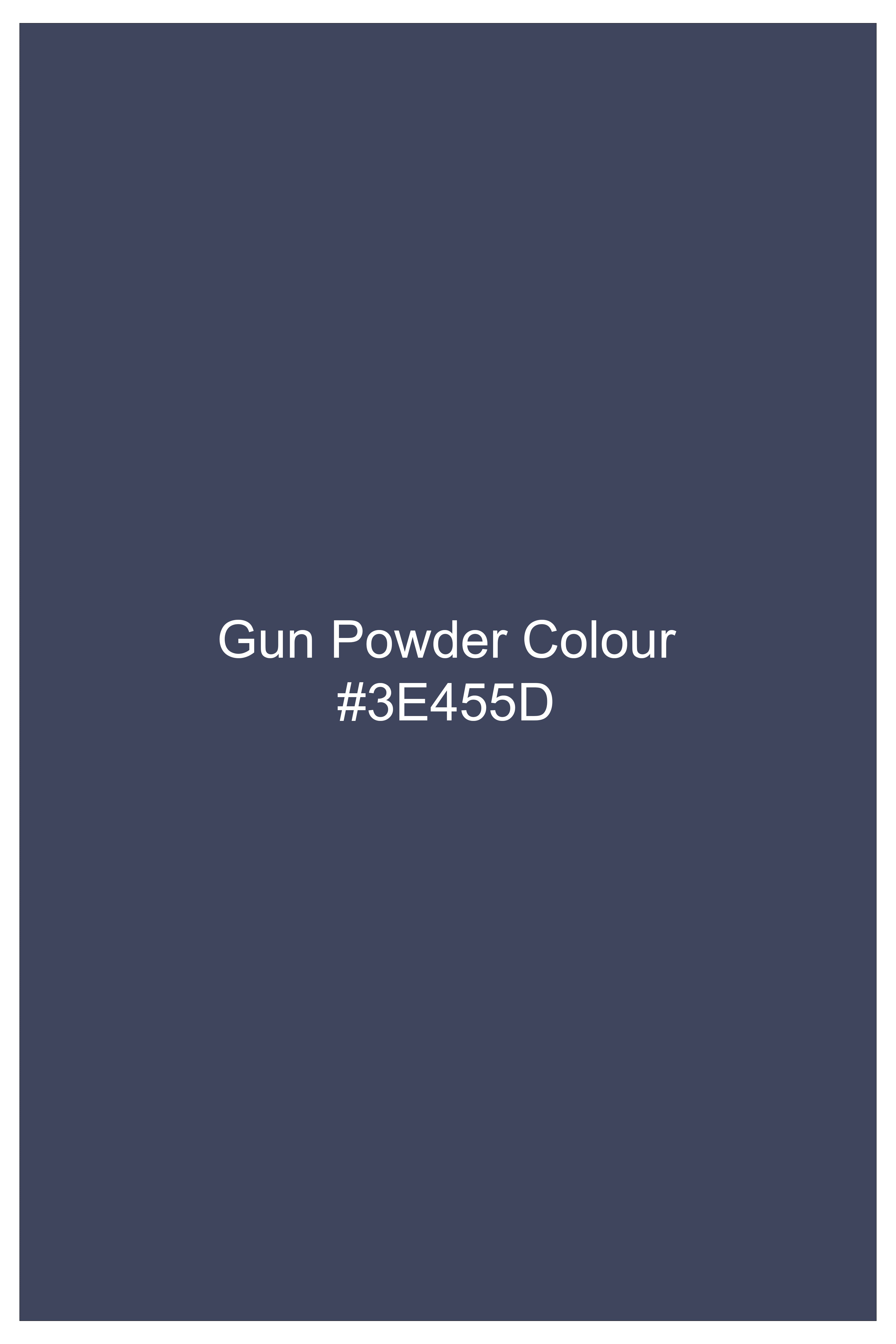 Gun Powder Gray Graphic Printed Soft Tencel Shirt