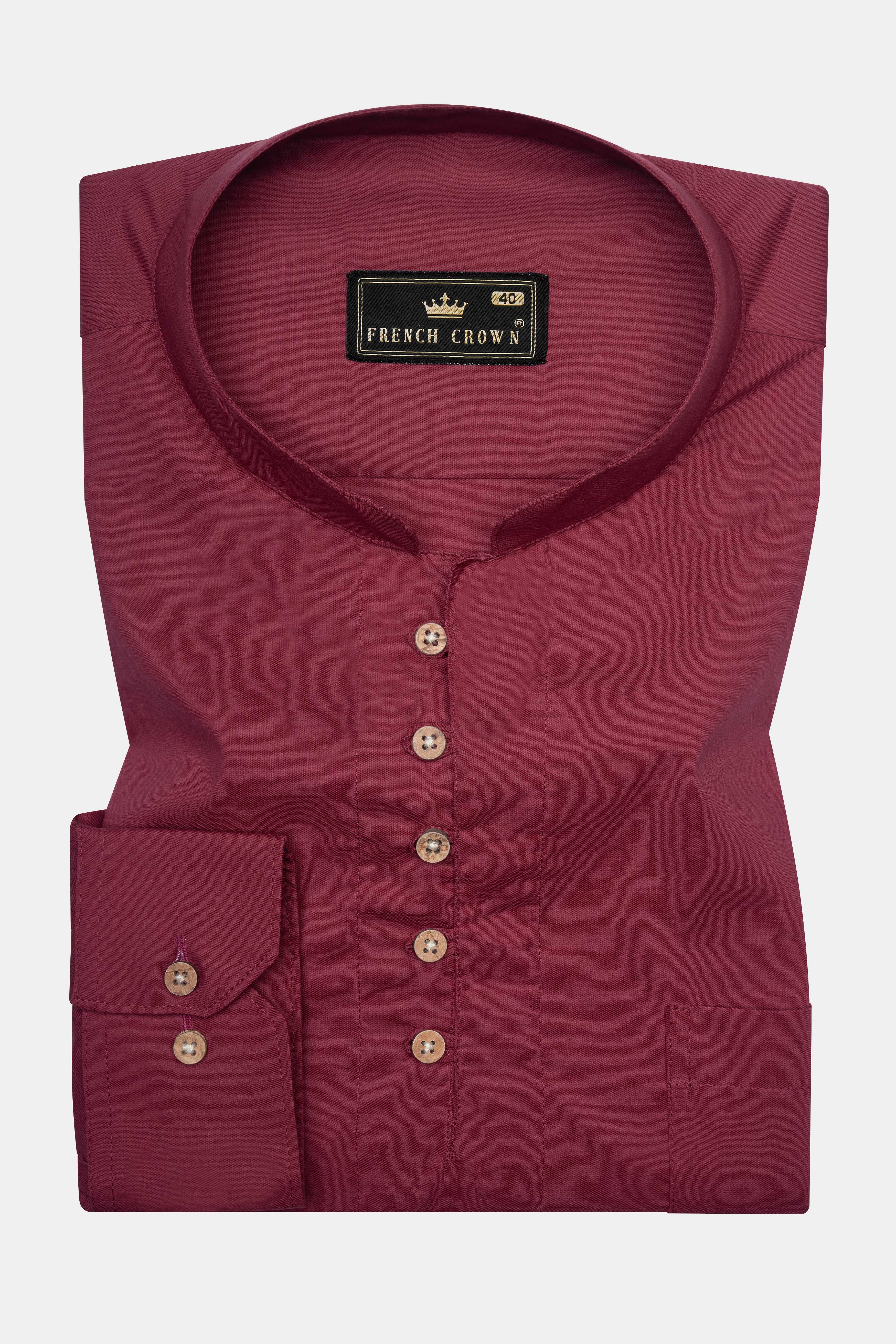Wine Berry Brown Super Soft Premium Cotton Kurta Shirt