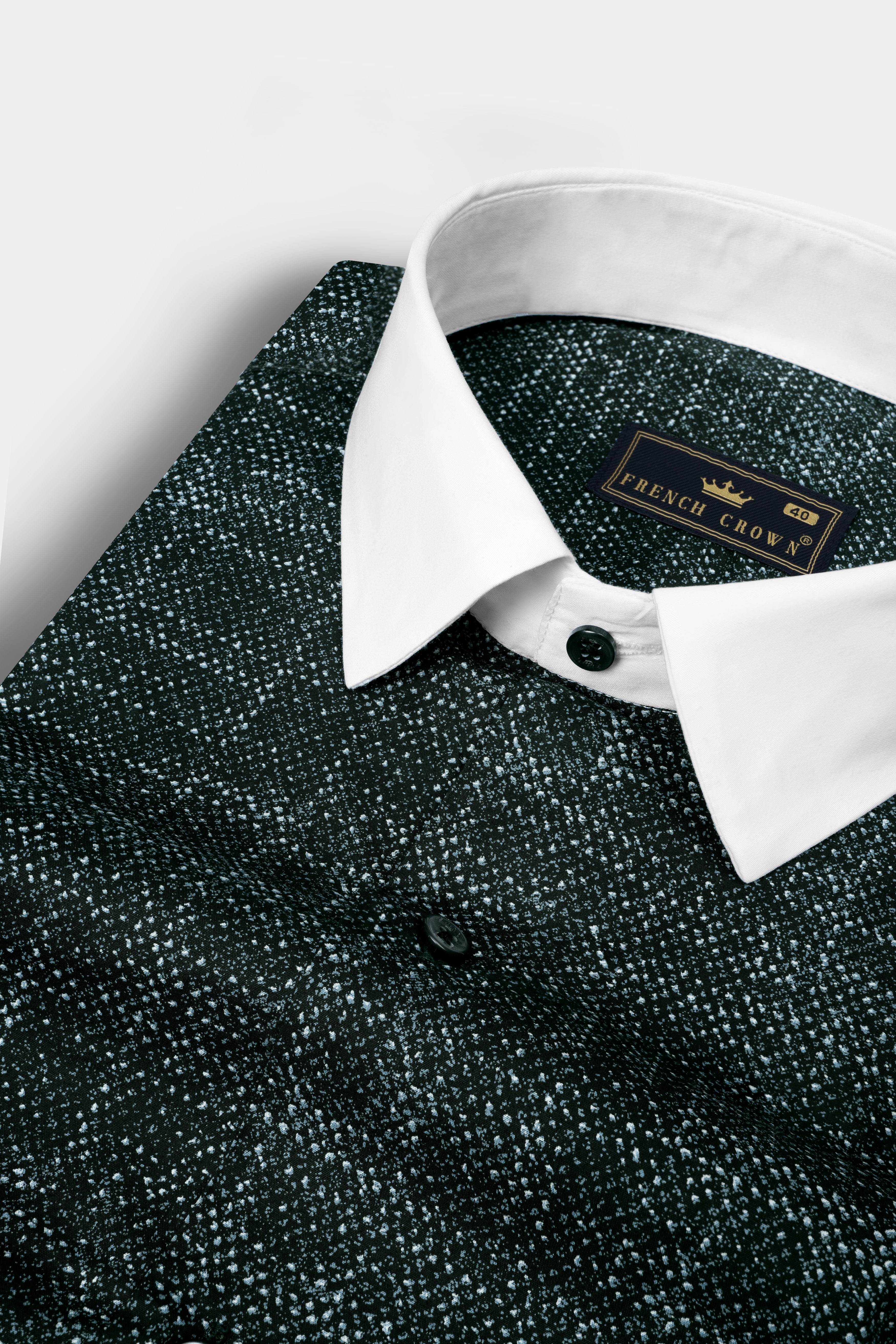 Swamp Green Textured Premium Cotton Shirt