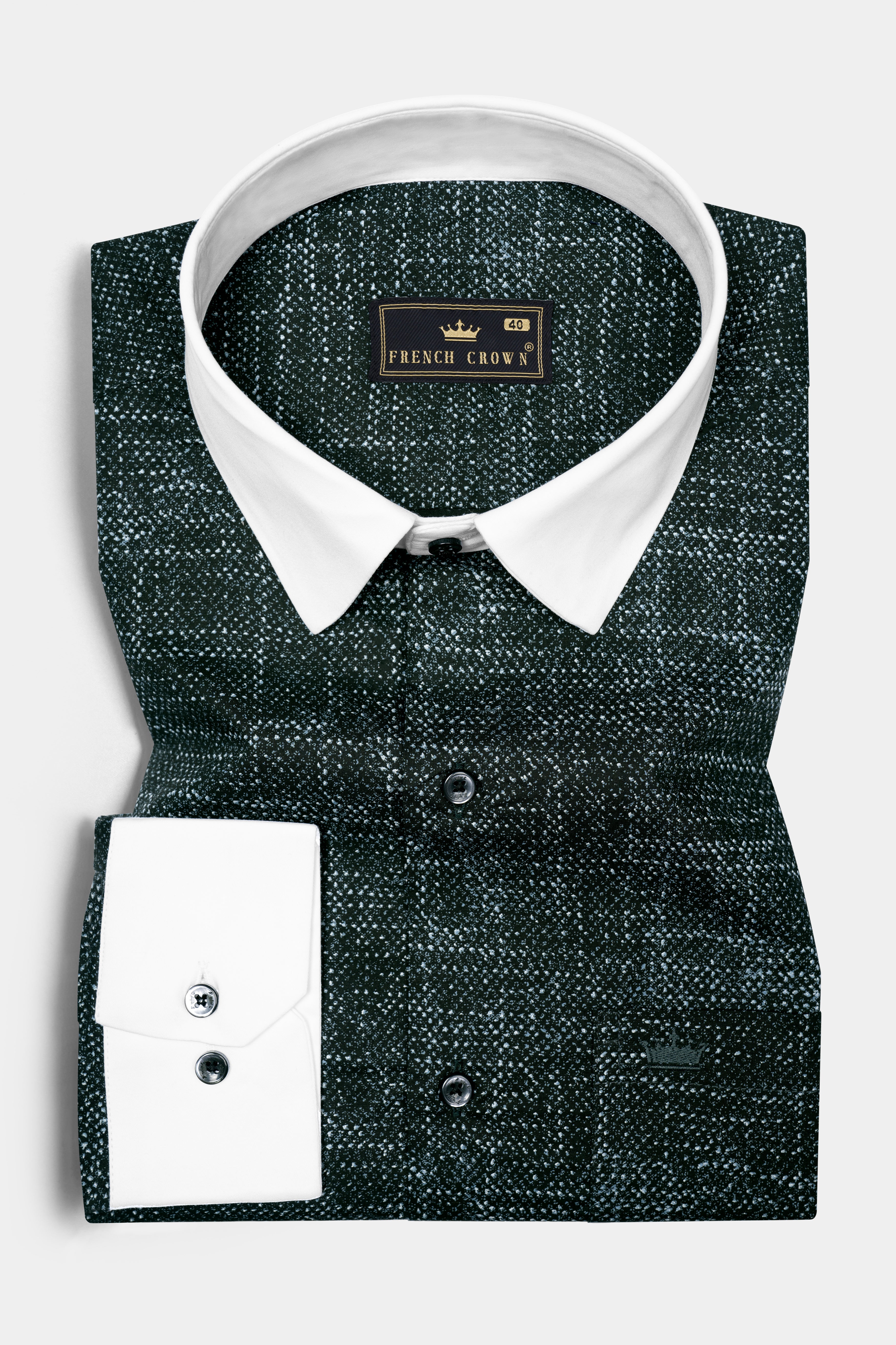 Swamp Green Textured Premium Cotton Shirt