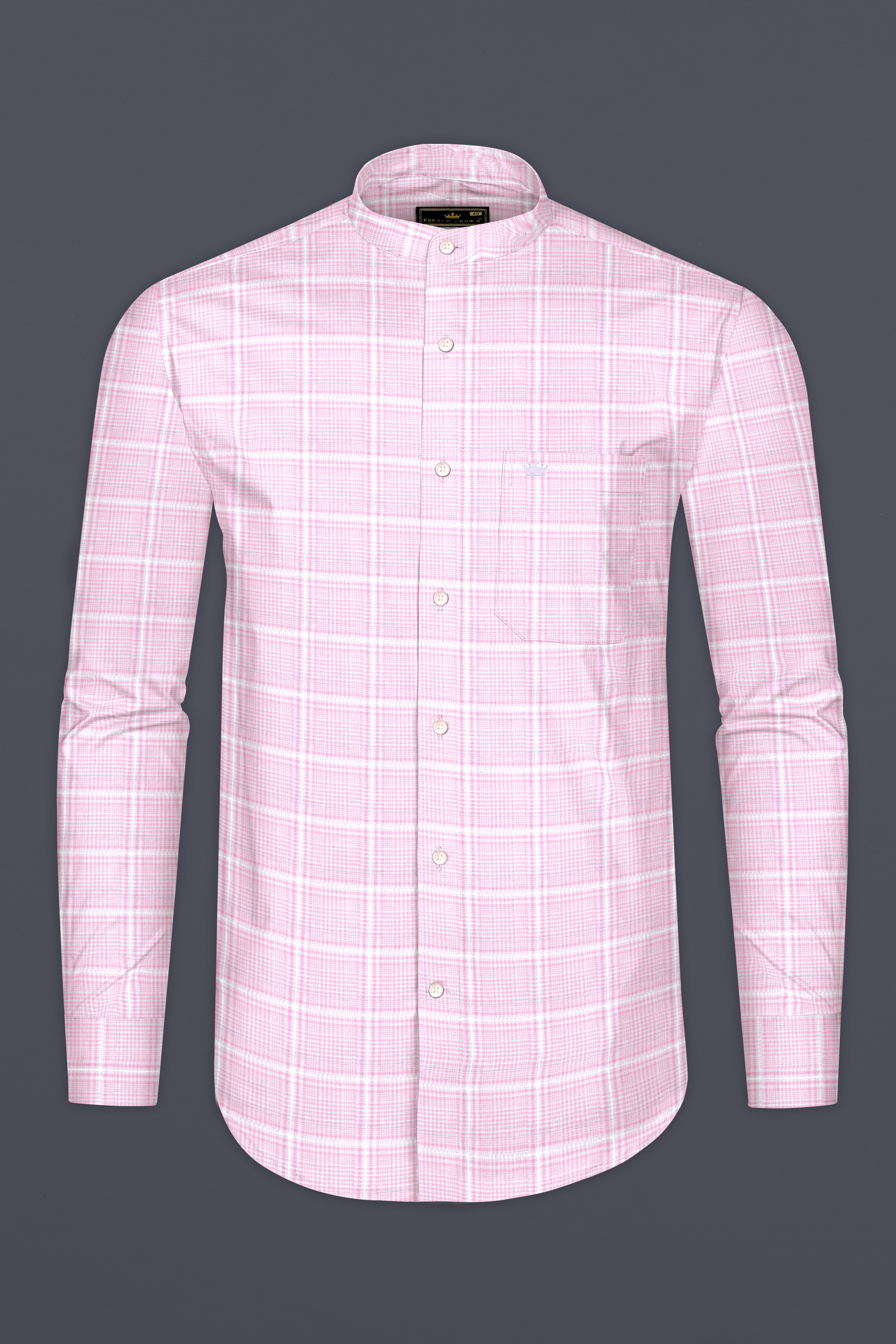 Carousel Pink checkered Dobby Premium Giza Cotton Shirt