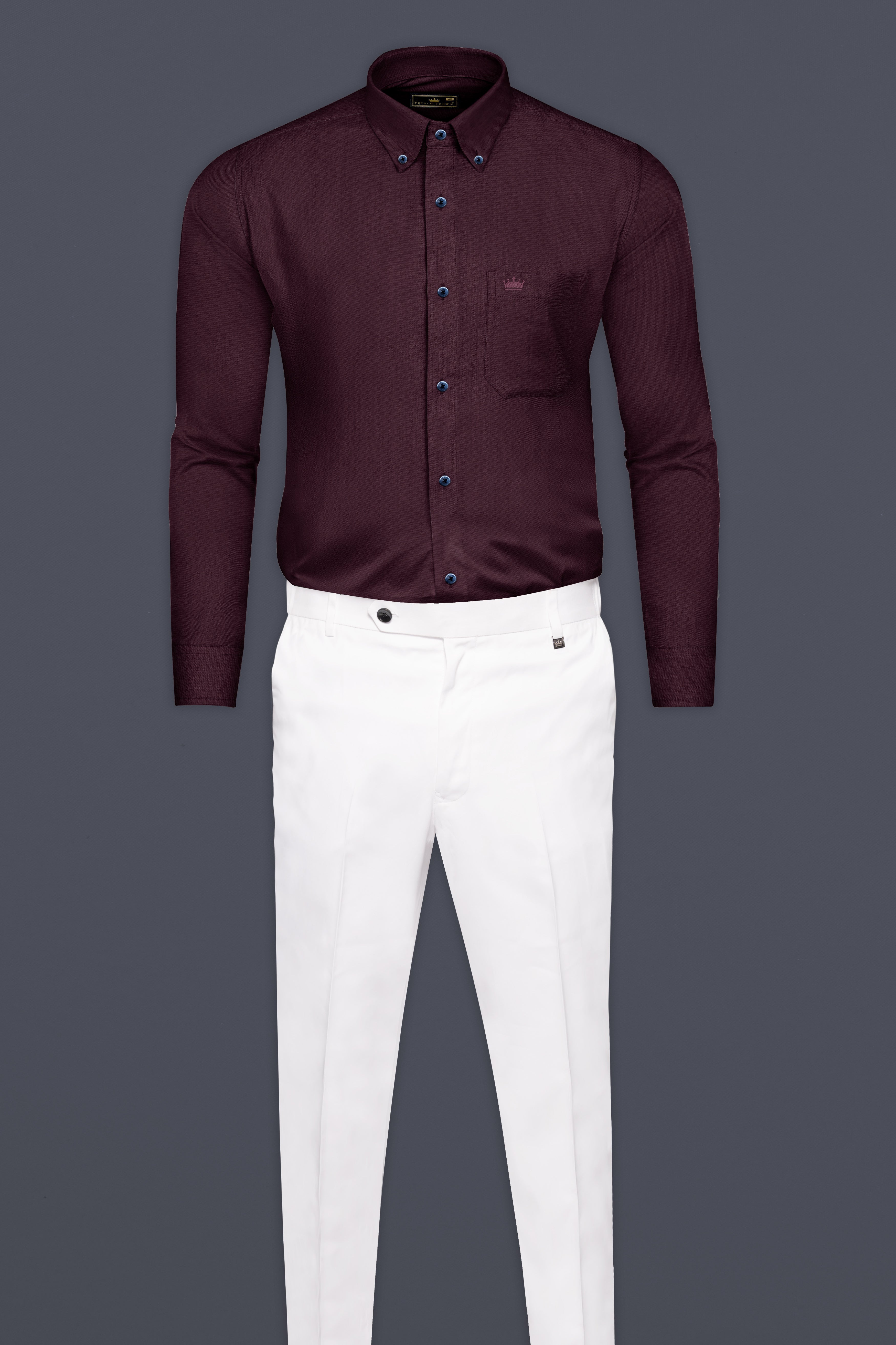 Tamarind Maroon Twill Premium Cotton Shirt