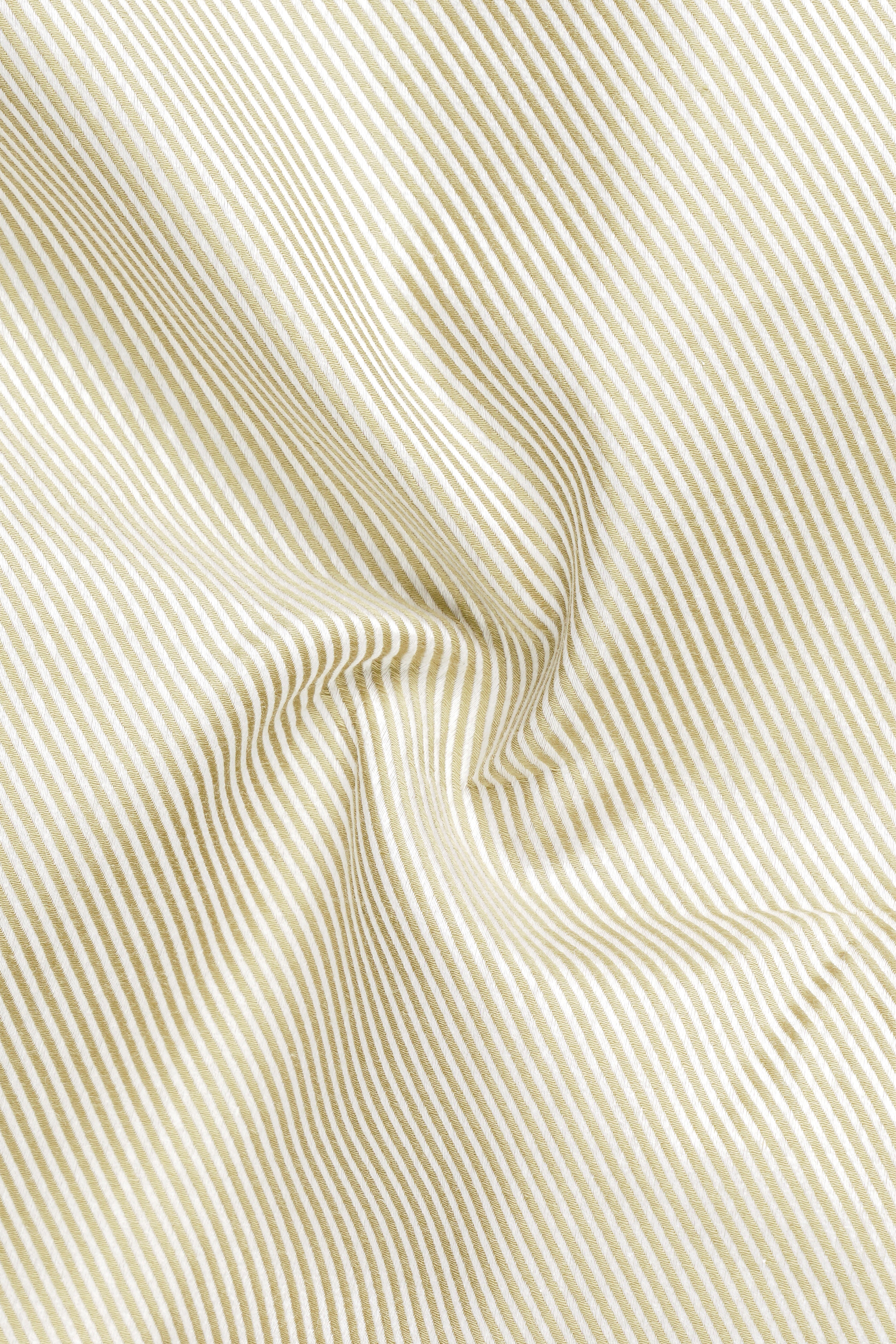 Stark Cream Pin Striped Twill Cotton Shirt