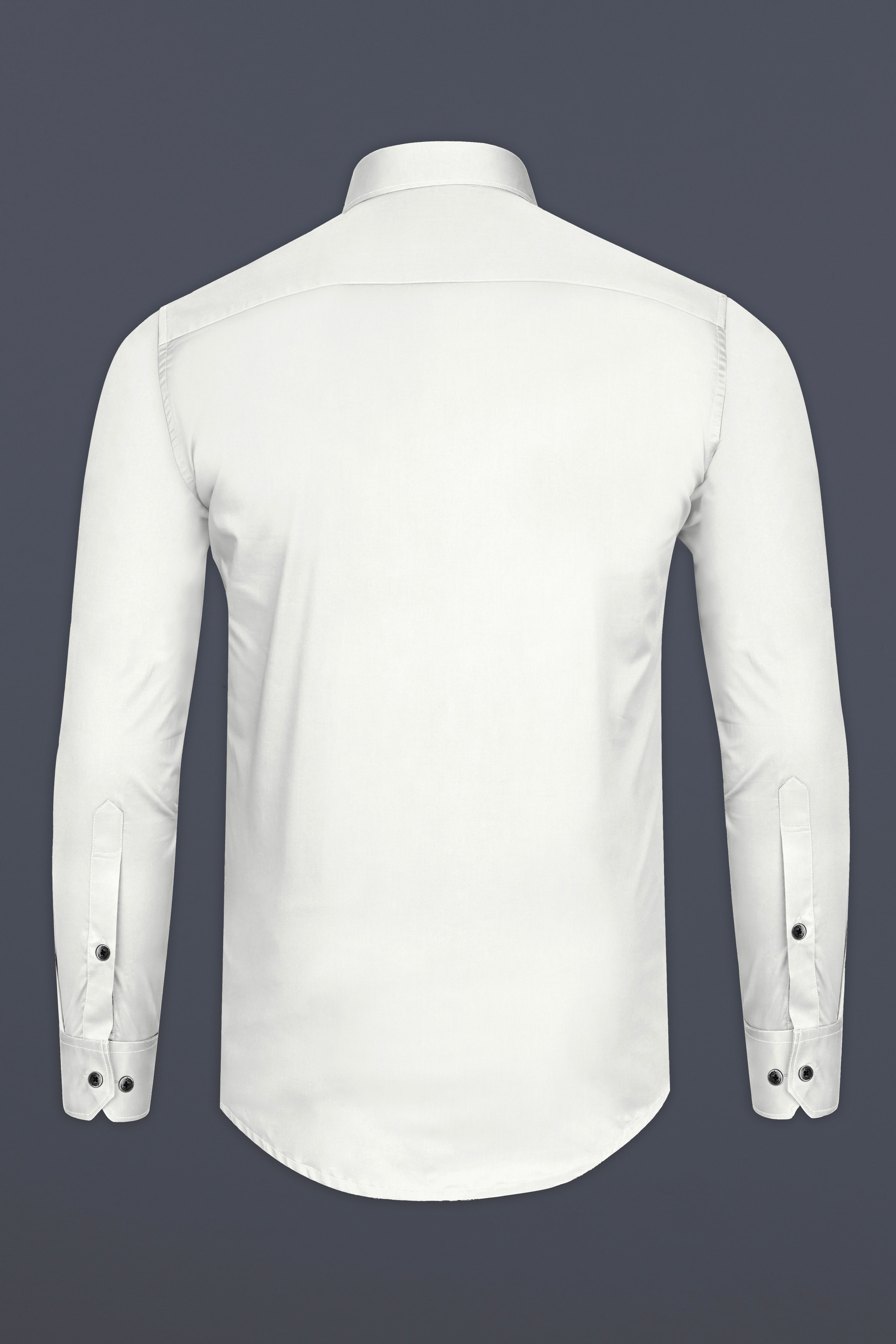 Bright White Soft Twill Giza Cotton Shirt