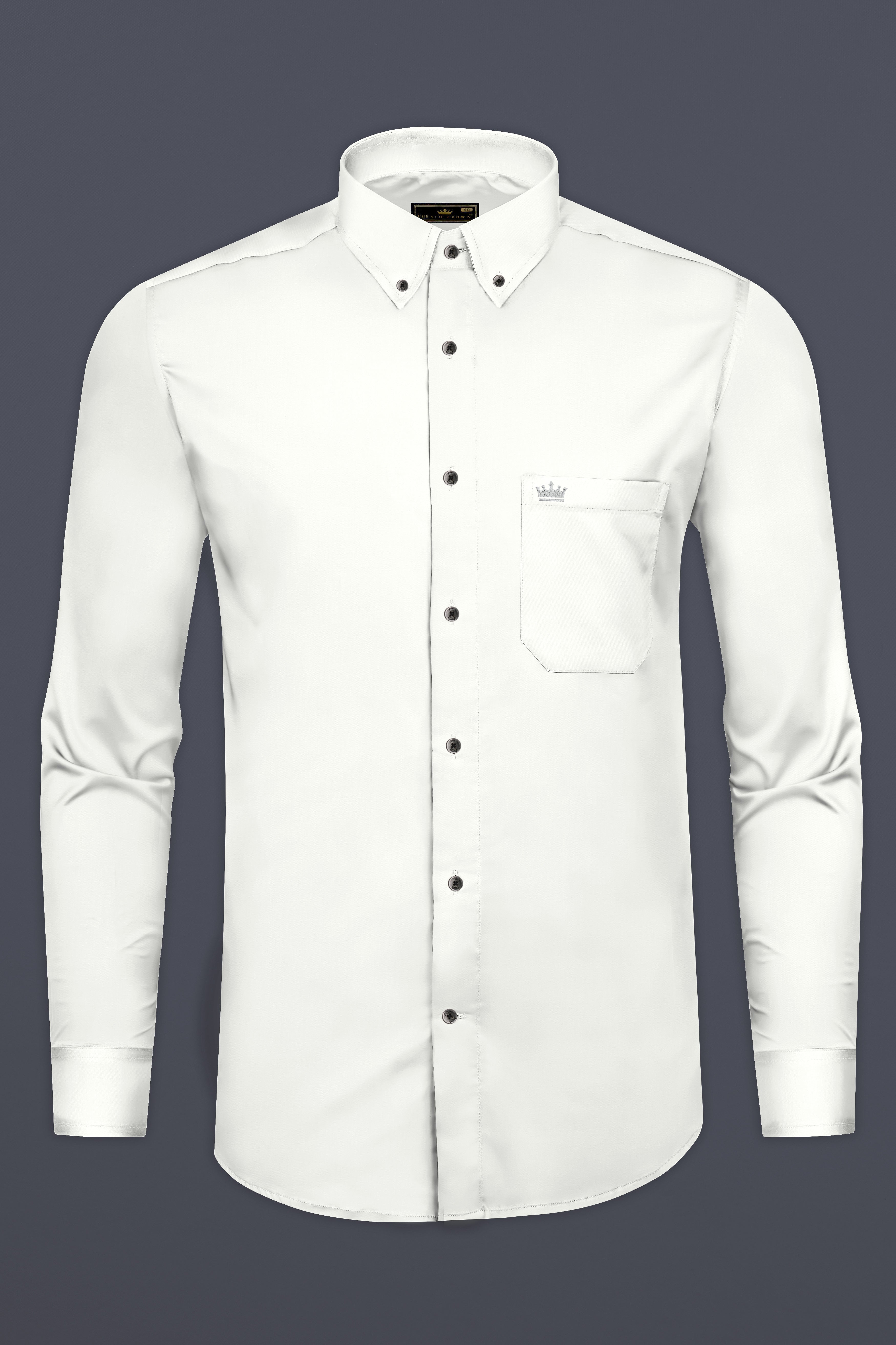 Bright White Soft Twill Giza Cotton Shirt