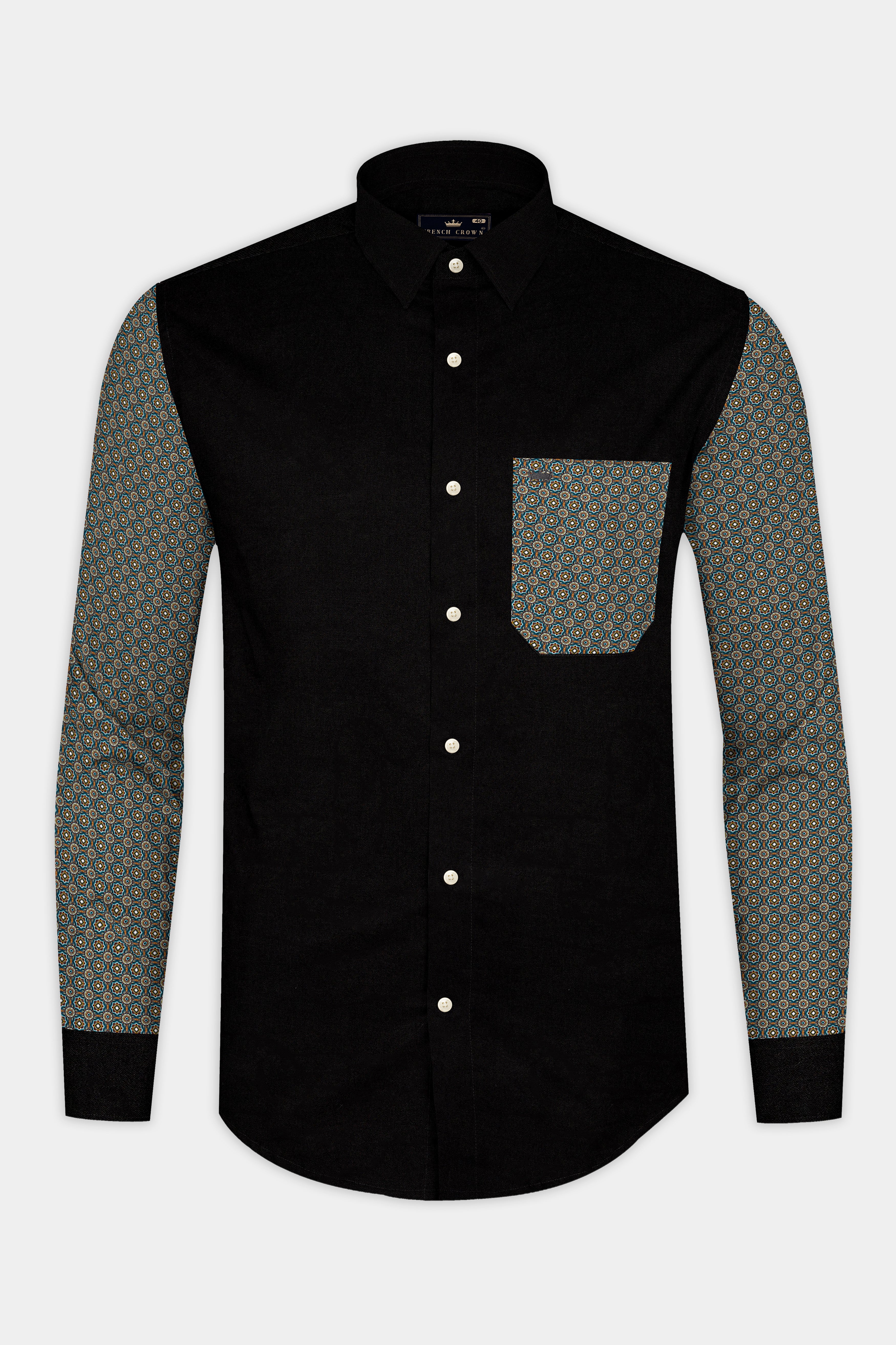 Vulcan Black Super Soft Premium Cotton Designer Shirt