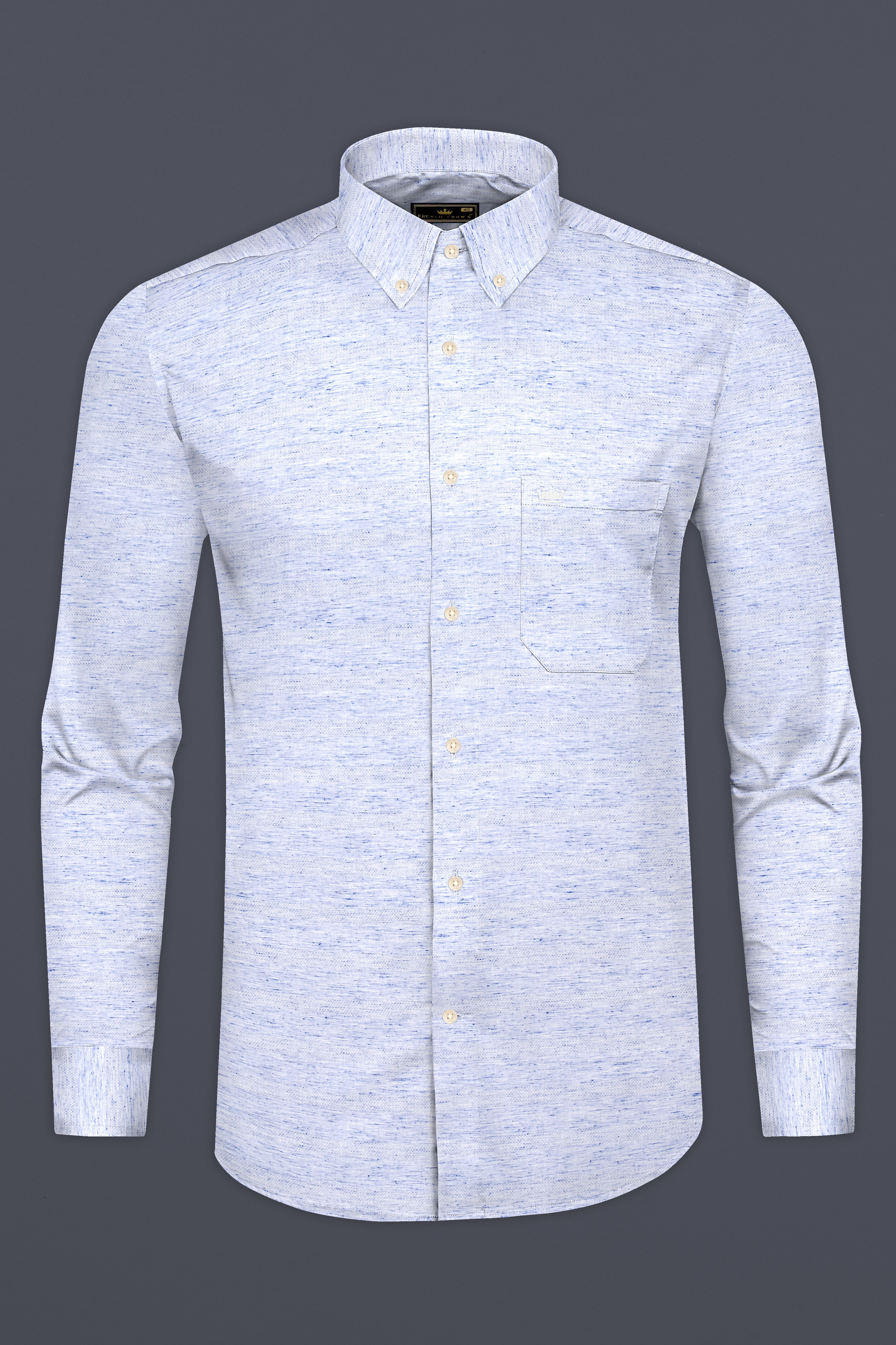 Periwinkle Blue Dobby Textured Premium Cotton Shirt