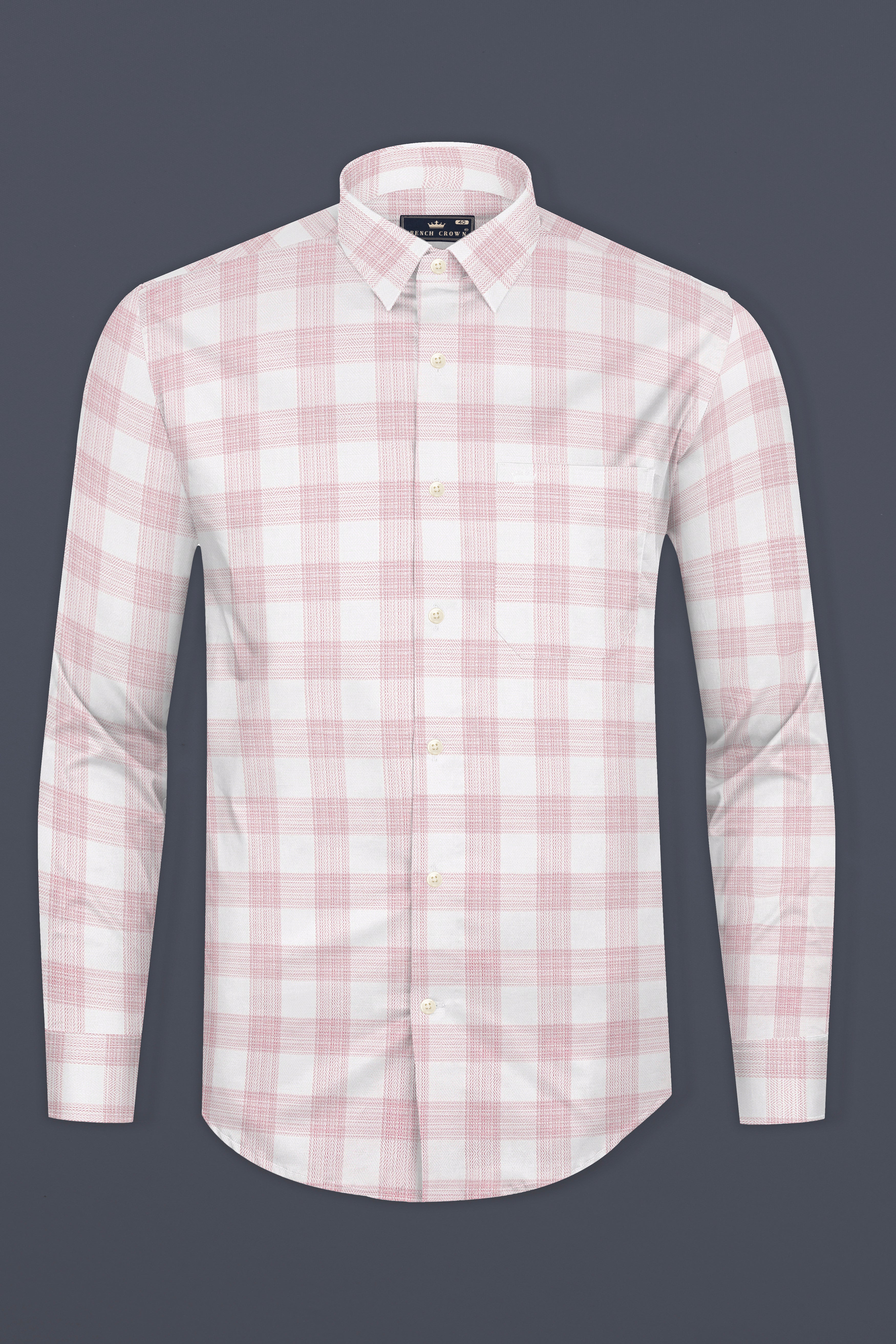 Bizzarre Pink plaid Dobby Shirt