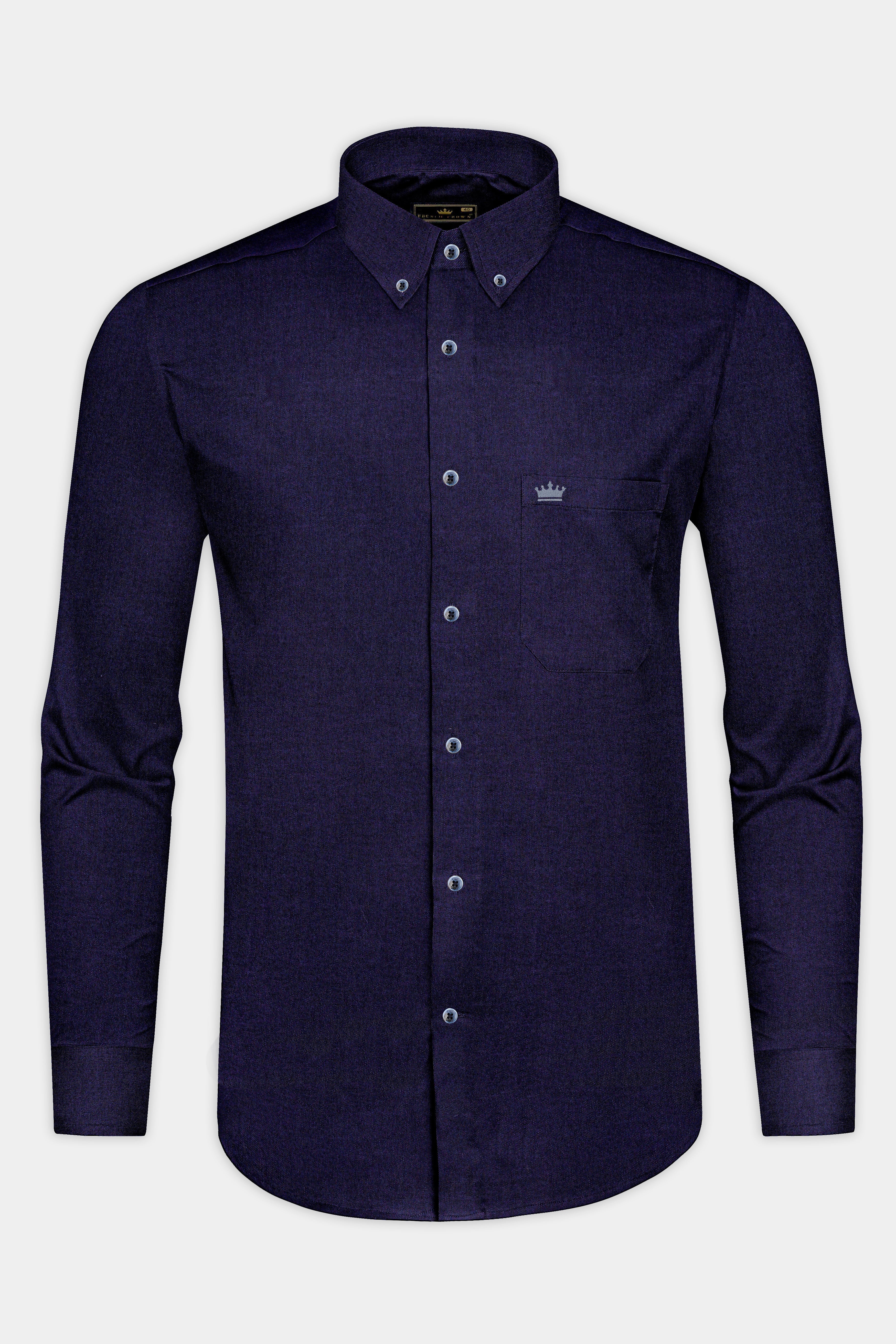 Thunder Blue Solid Royal Oxford Shirt