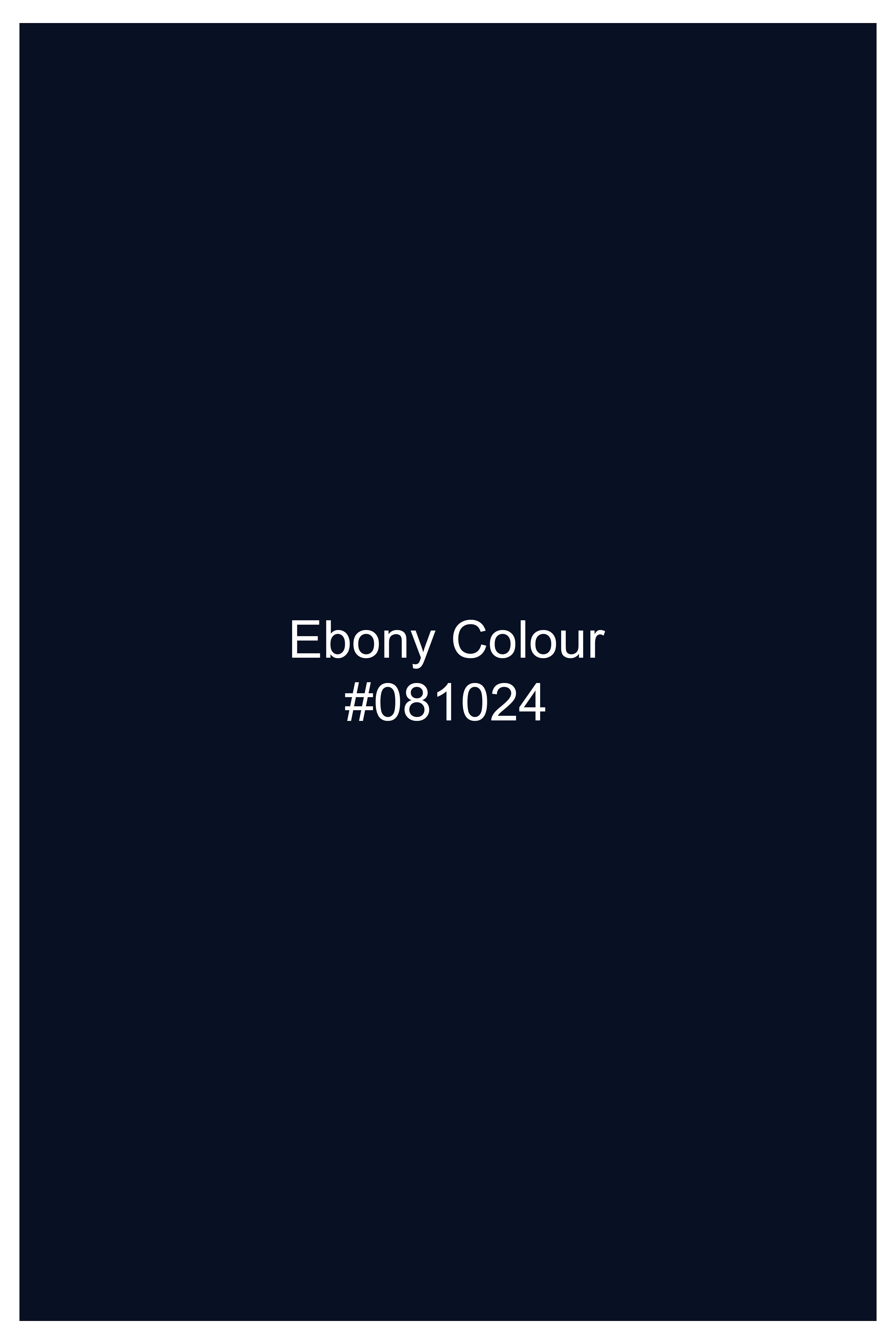 Ebony Blue Dobby Textured Premium Cotton Shirt