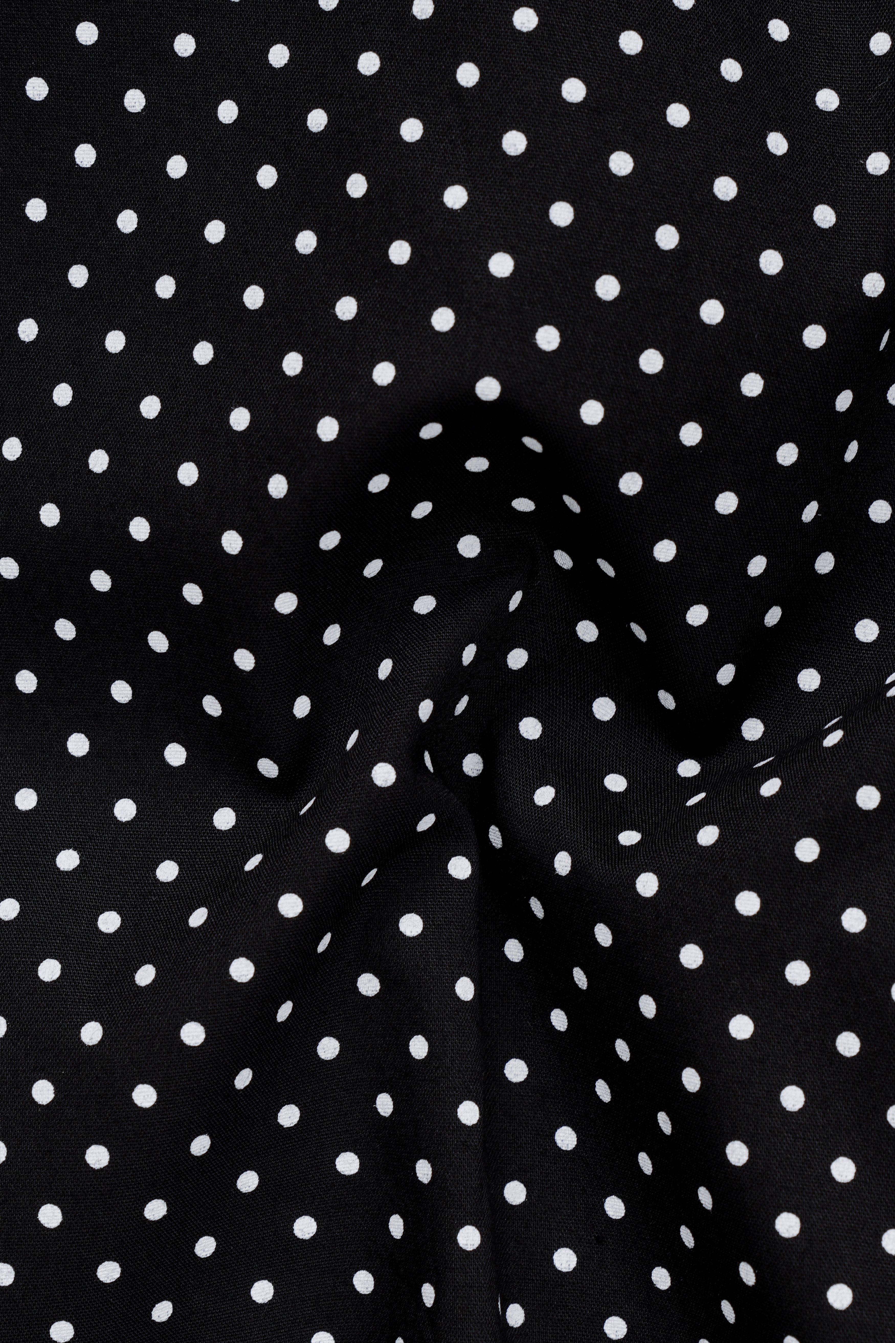 Jade Black Polka Printed Super Soft Premium Cotton Shirt