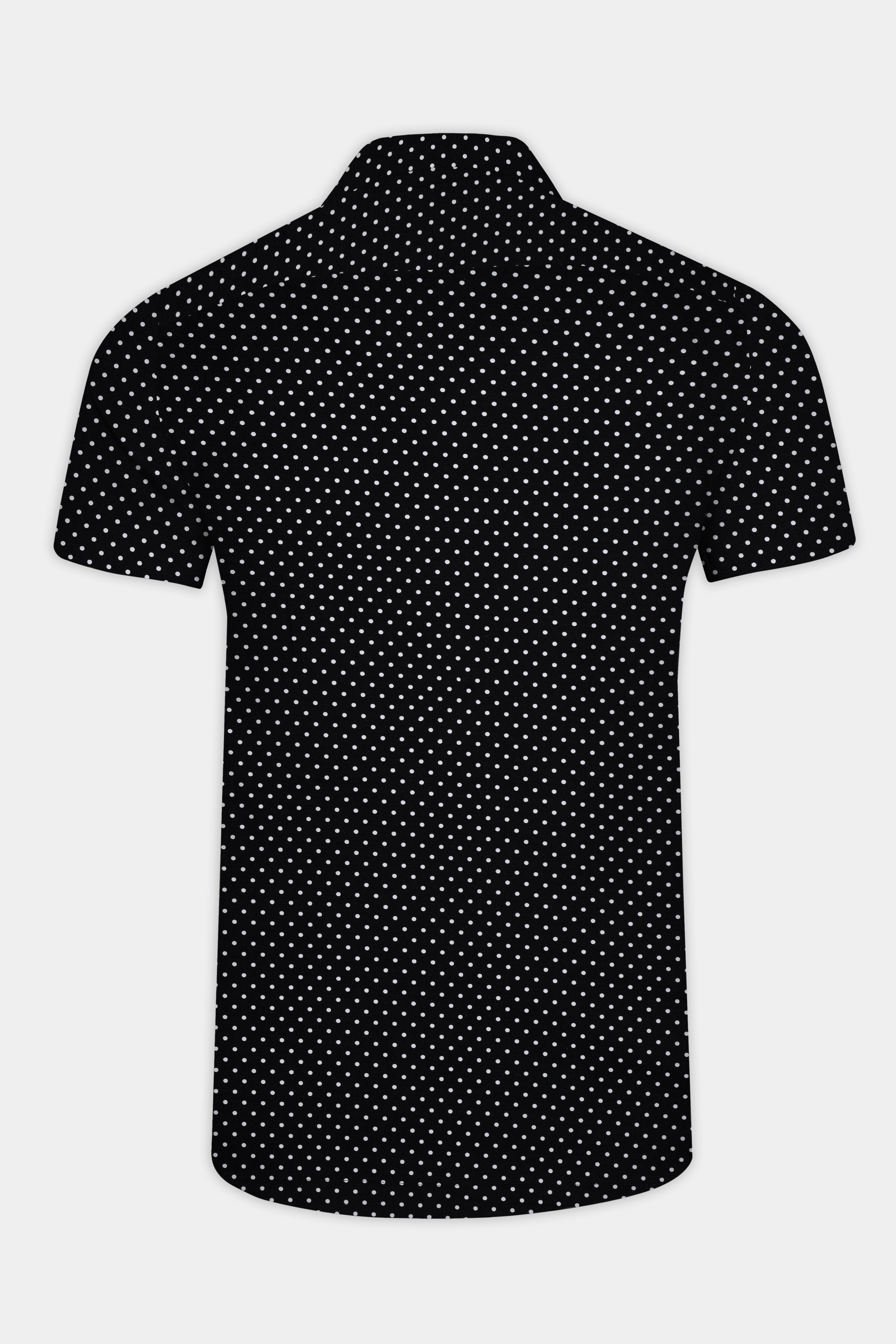 Jade Black Polka Printed Super Soft Premium Cotton Shirt