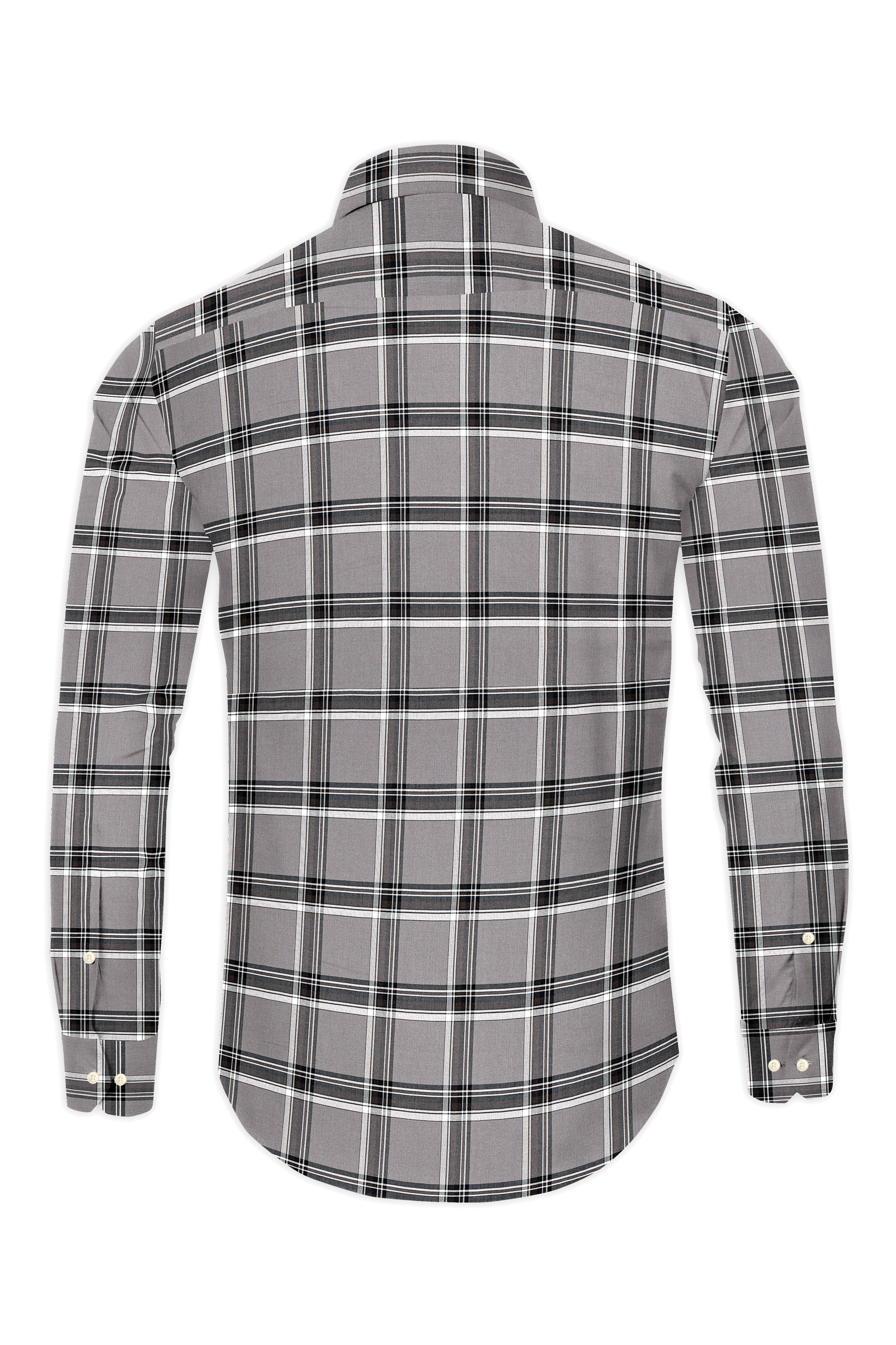 Venus Gray And Matterhorn Plaid Royal Oxford Shirt