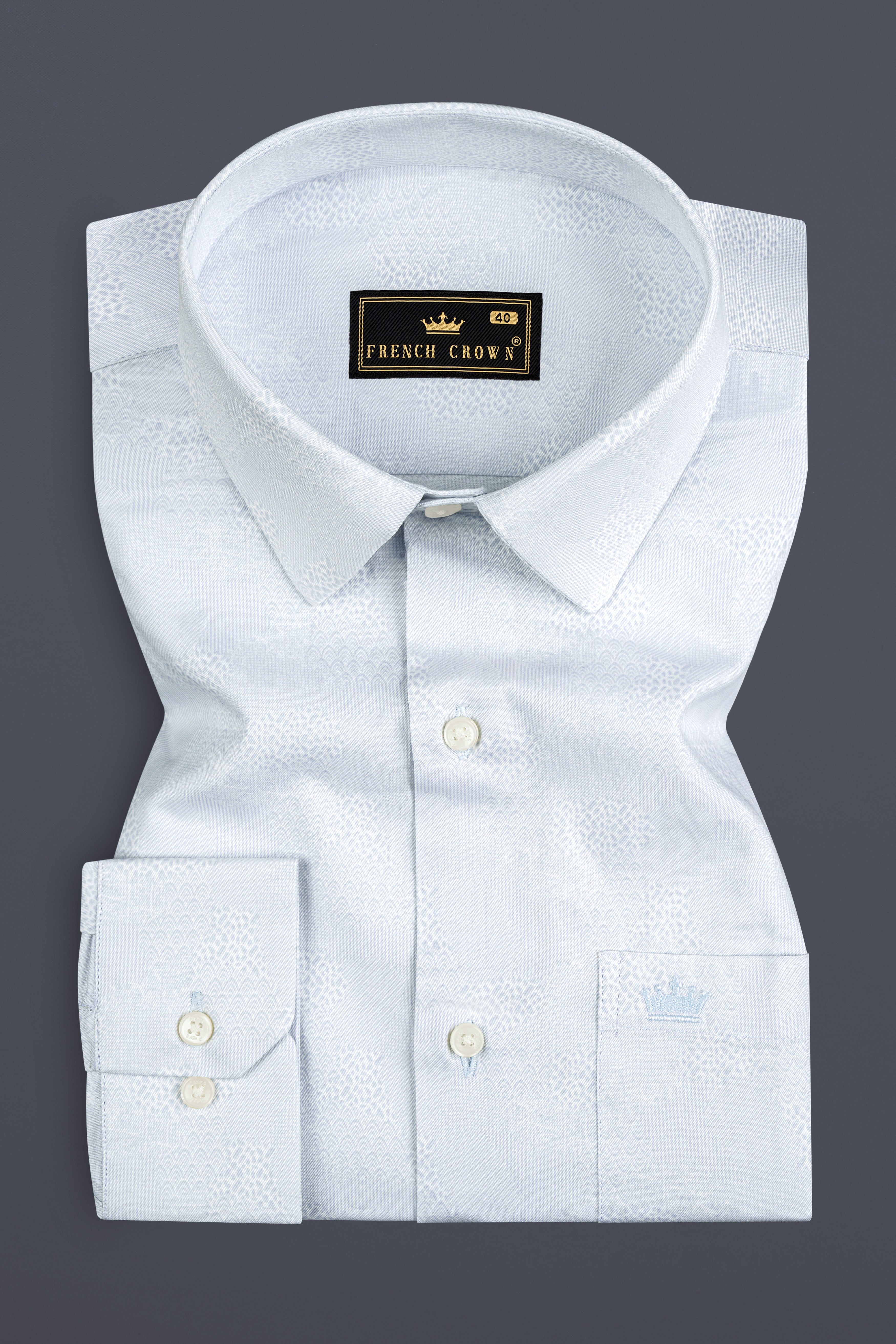 Mystic Blue Prints Giza Cotton Shirt