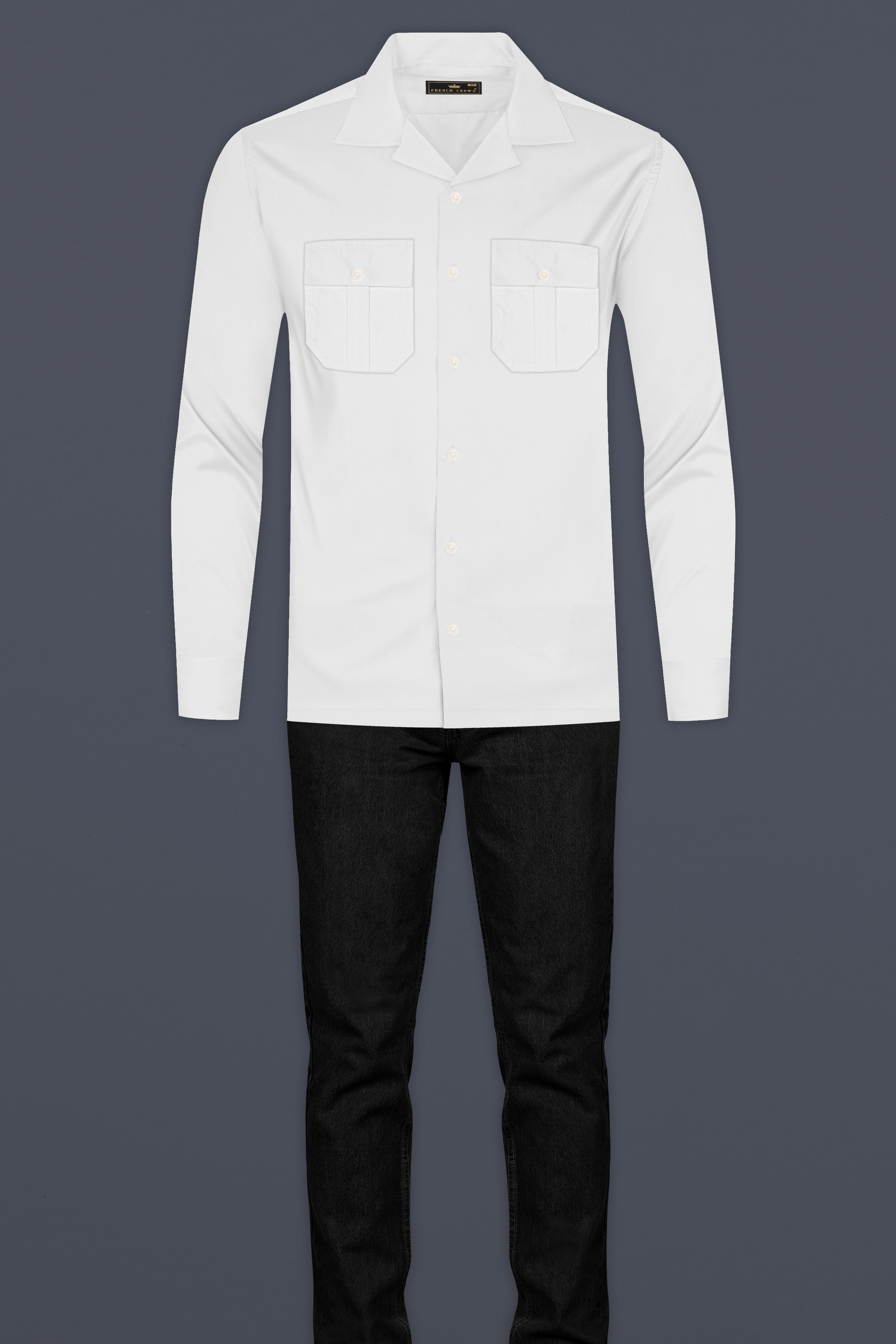 Bright White Super Soft Premium Cotton Designer Shirt