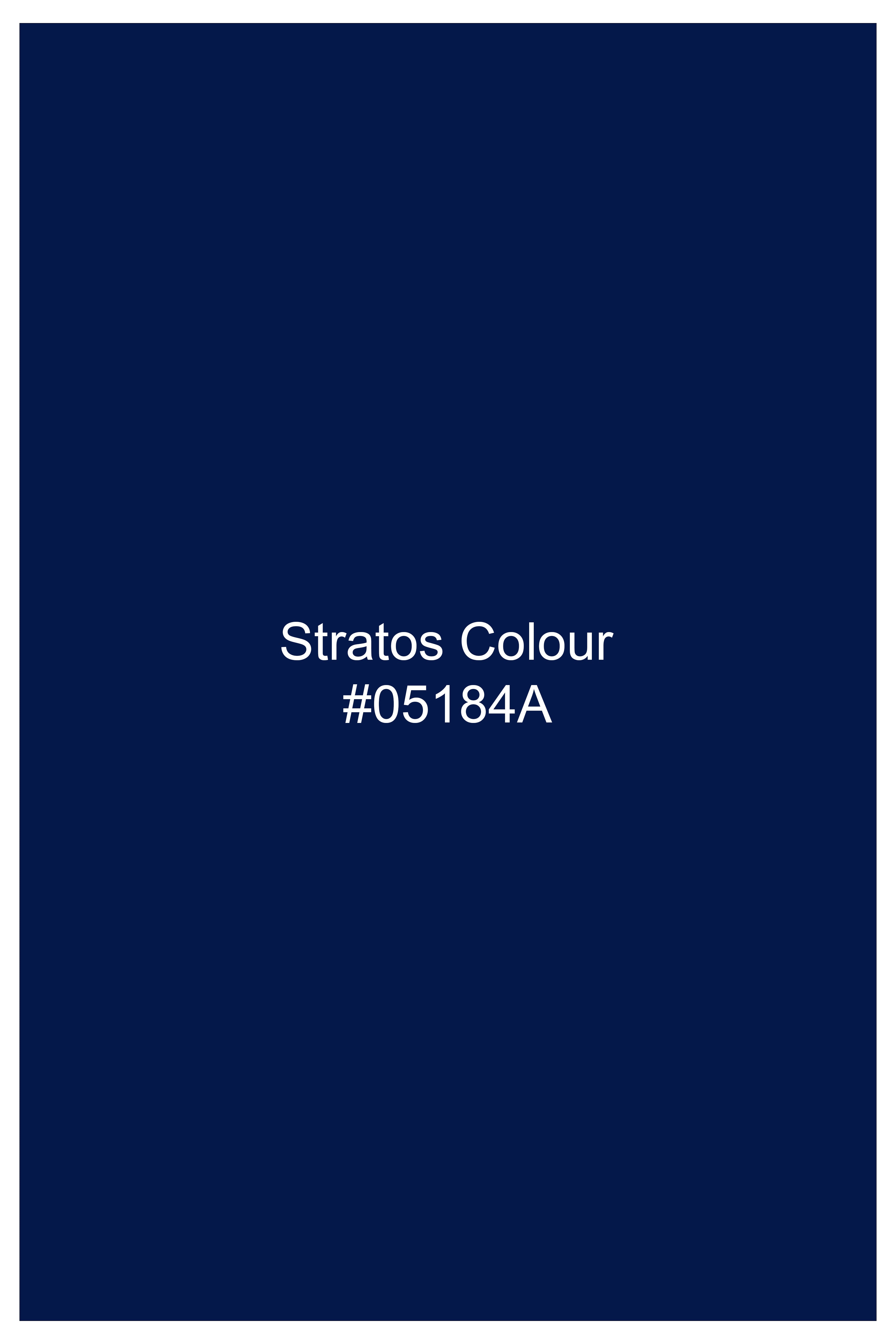 Stratos Blue Dobby Textured Premium Cotton Shirt