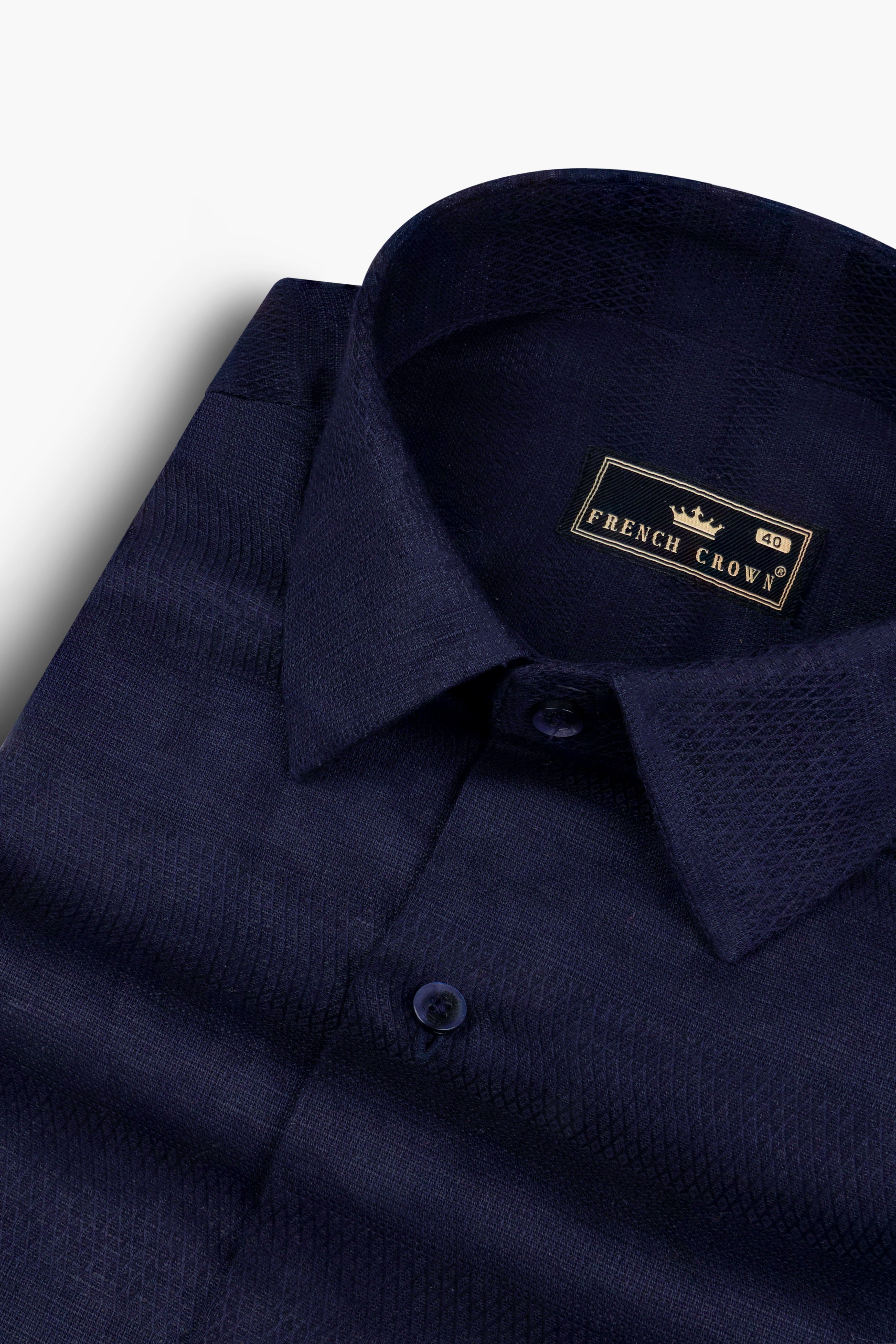 Mirage Blue Dobby Textured Premium Cotton Shirt