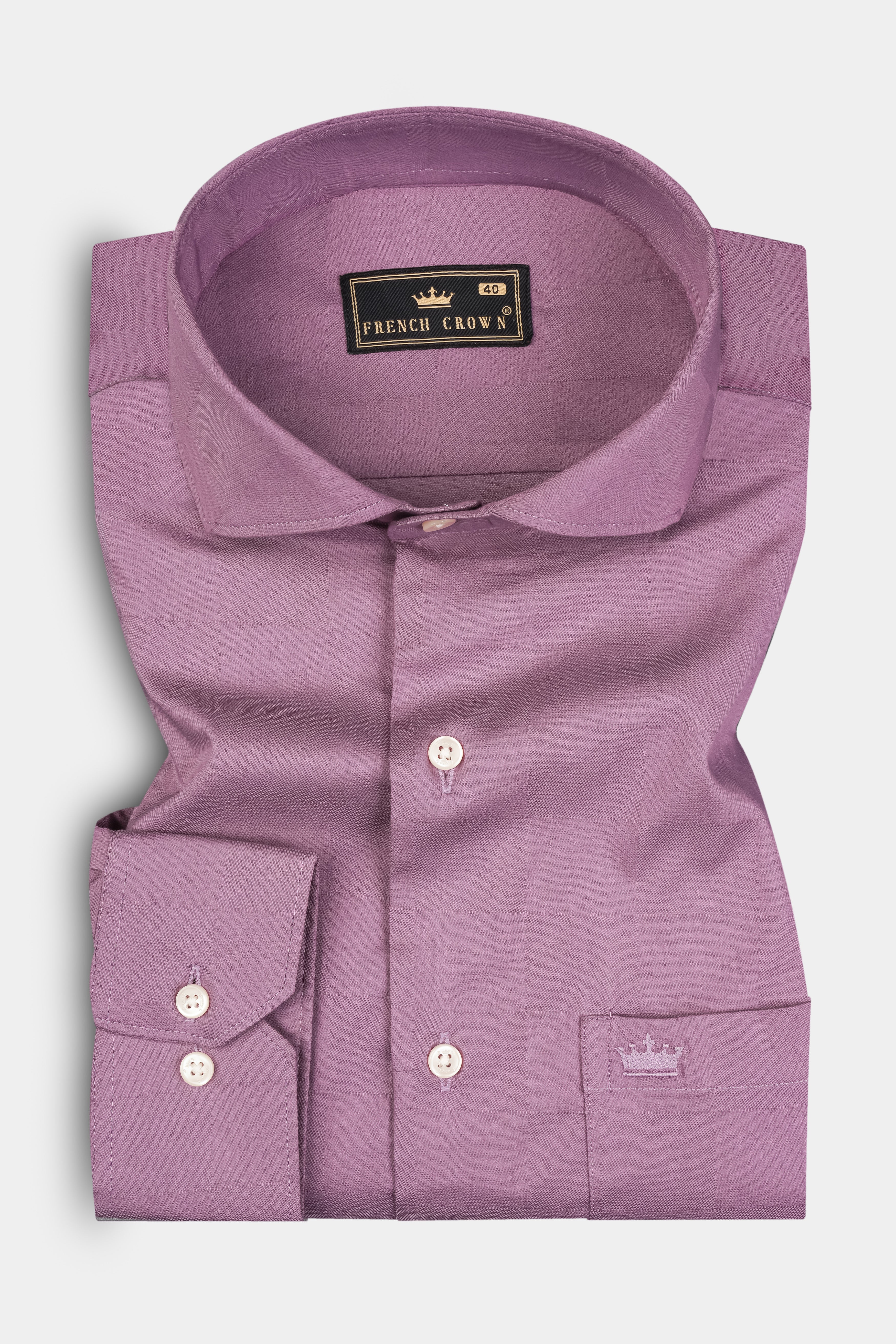 Dusty Lavender Dobby Textured Premium Shirt