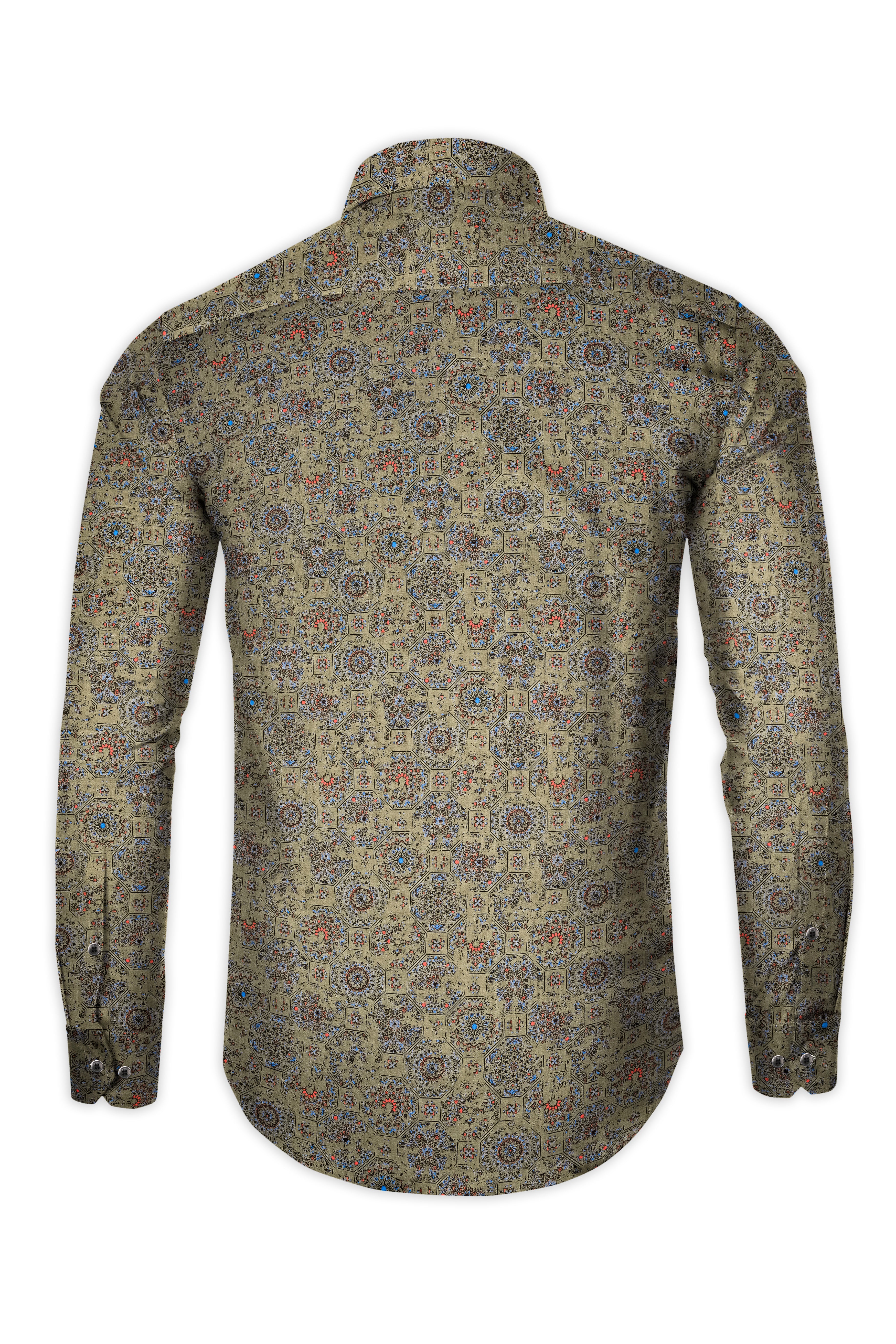 Brownish Grey Printed Super Soft Premium Cotton Shirt