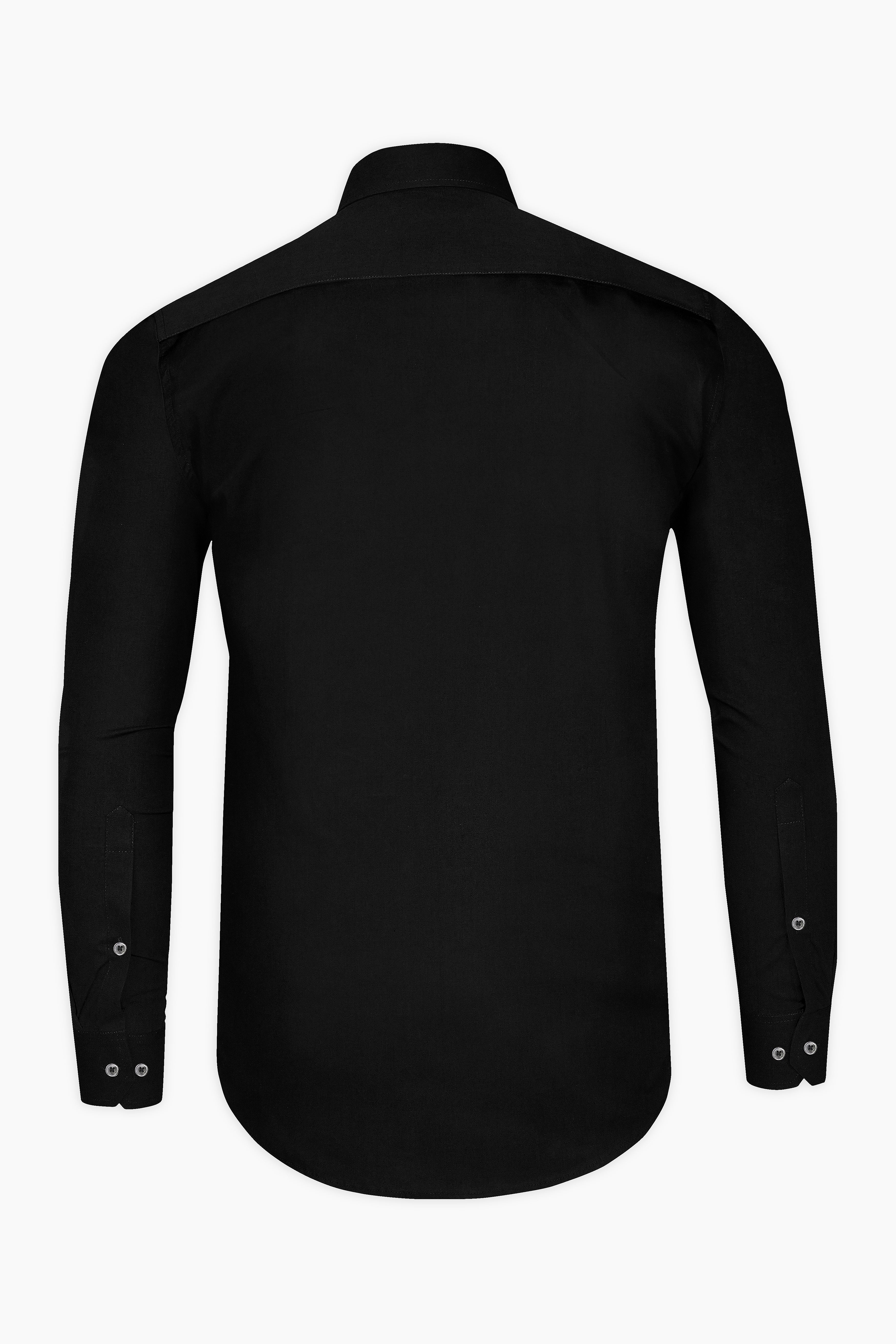 Jade Black Billionaire Hand Stitched Embroidered Super Soft Premium Cotton Designer Shirt