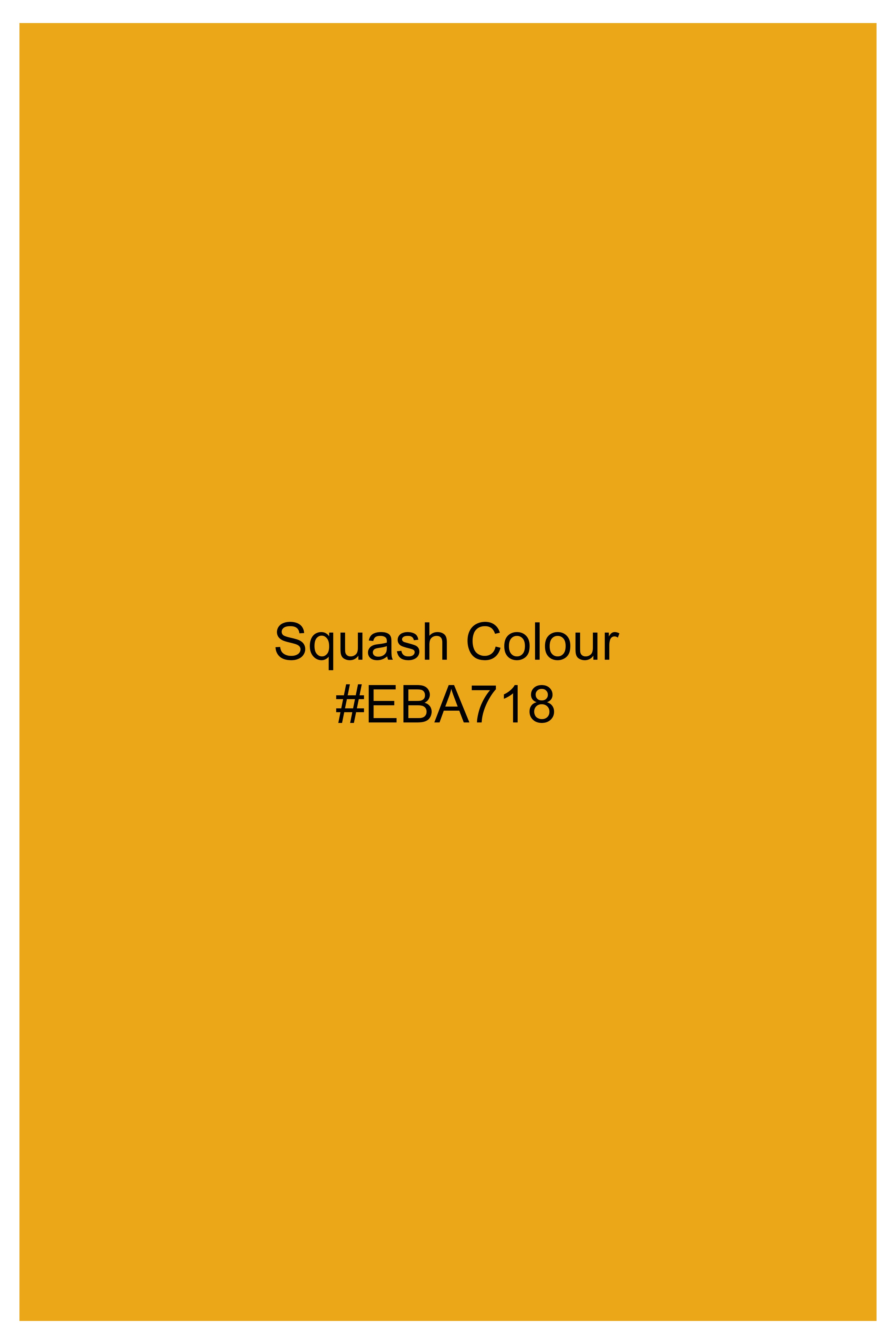 Squash Yellow Dobby Textured Premium Cotton Shirt