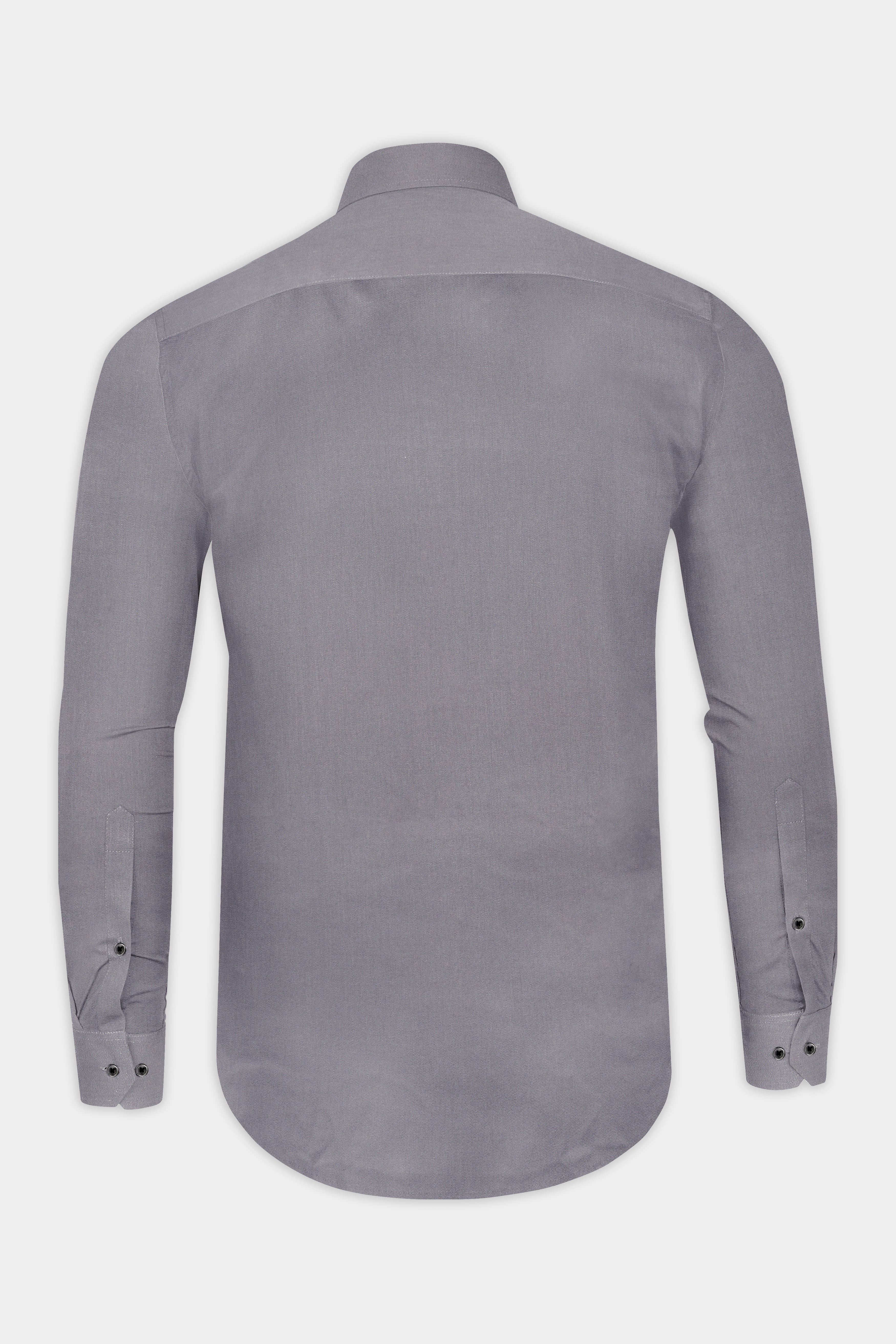 Venus Gray Solid Subtle Sheen Super Soft Premium Cotton Shirt