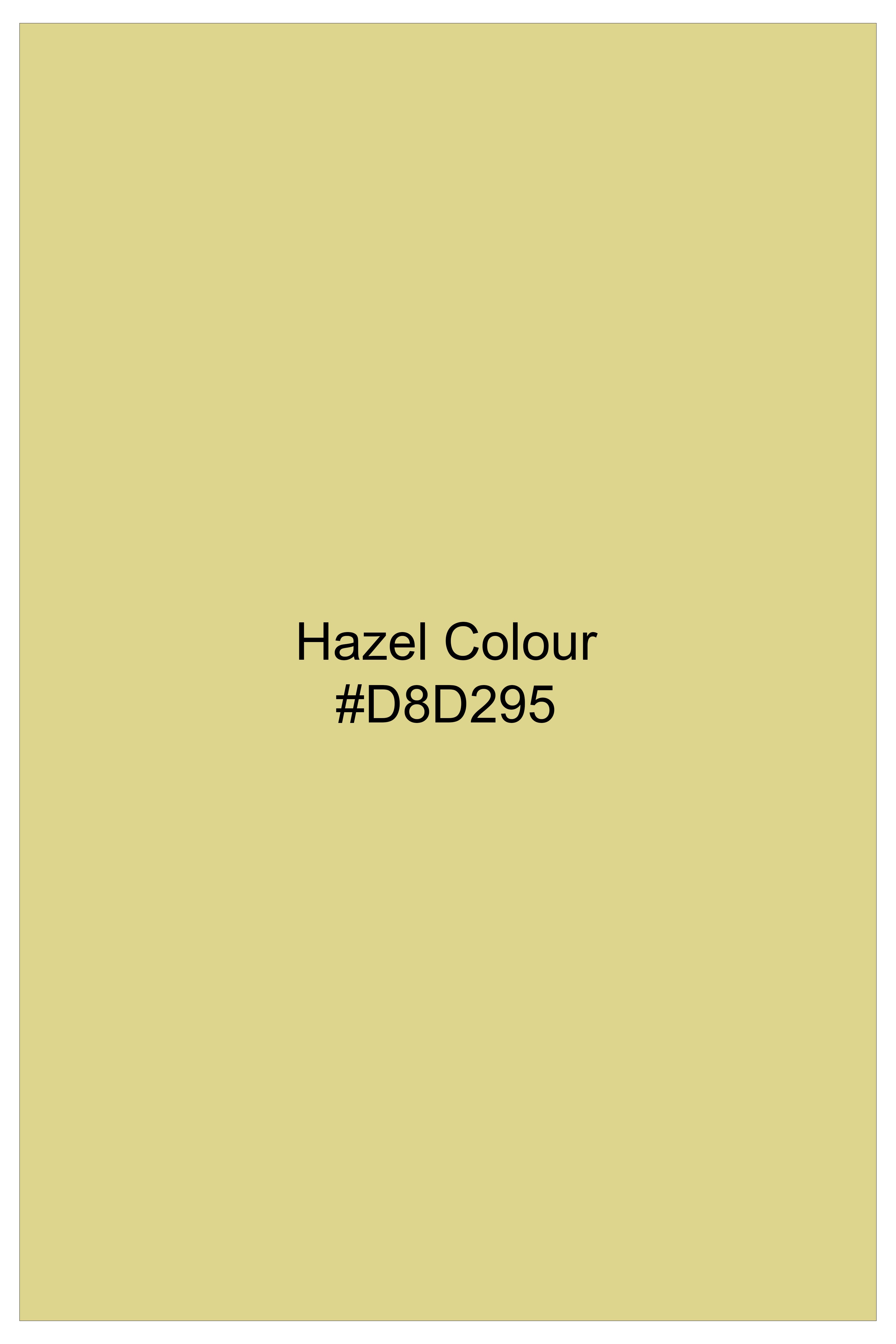 Hazel Yellow Striped Dobby Textured Premium Cotton Shirt