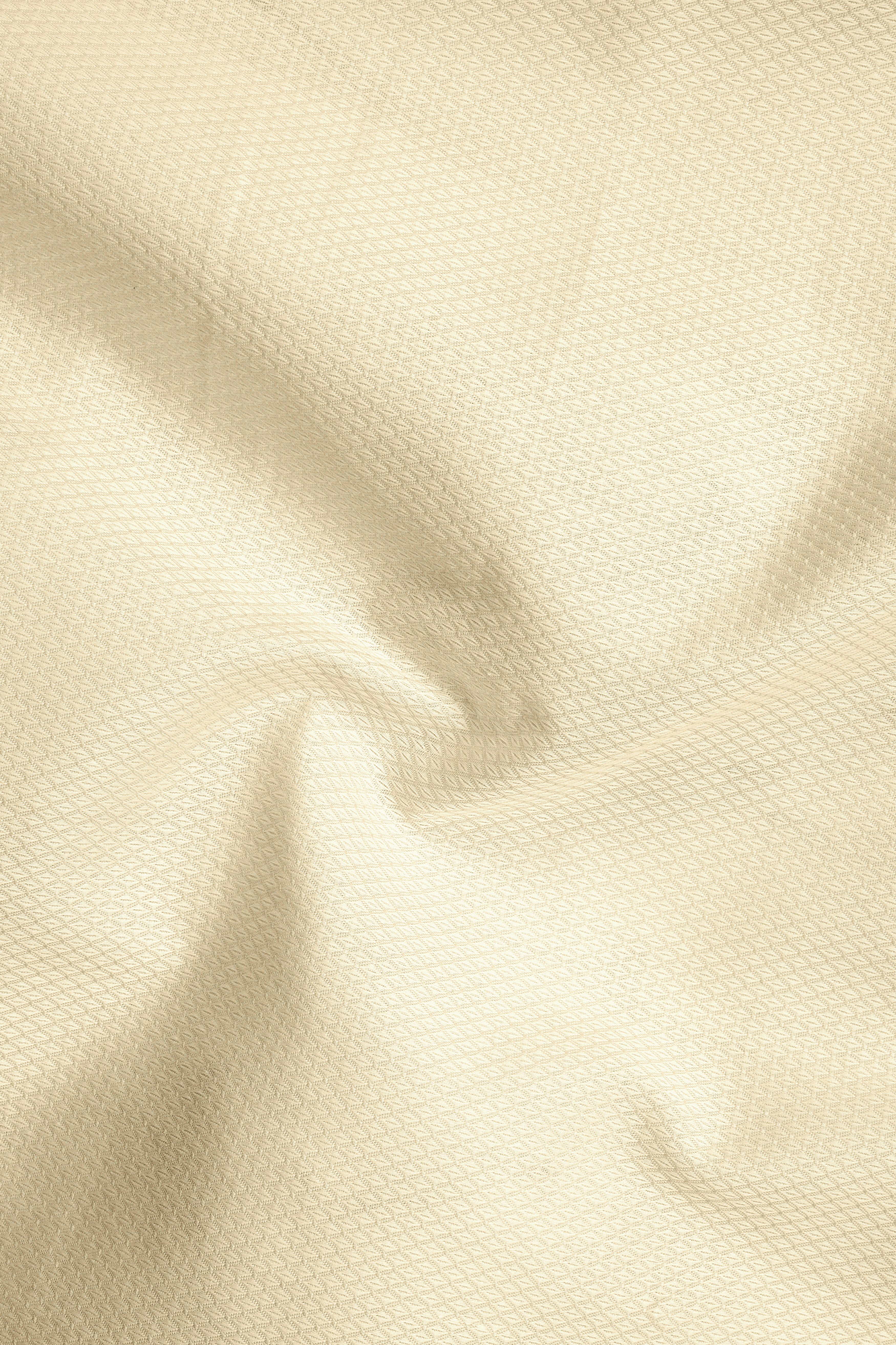 Givry Cream Dobby Textured Premium Giza Cotton Shirt