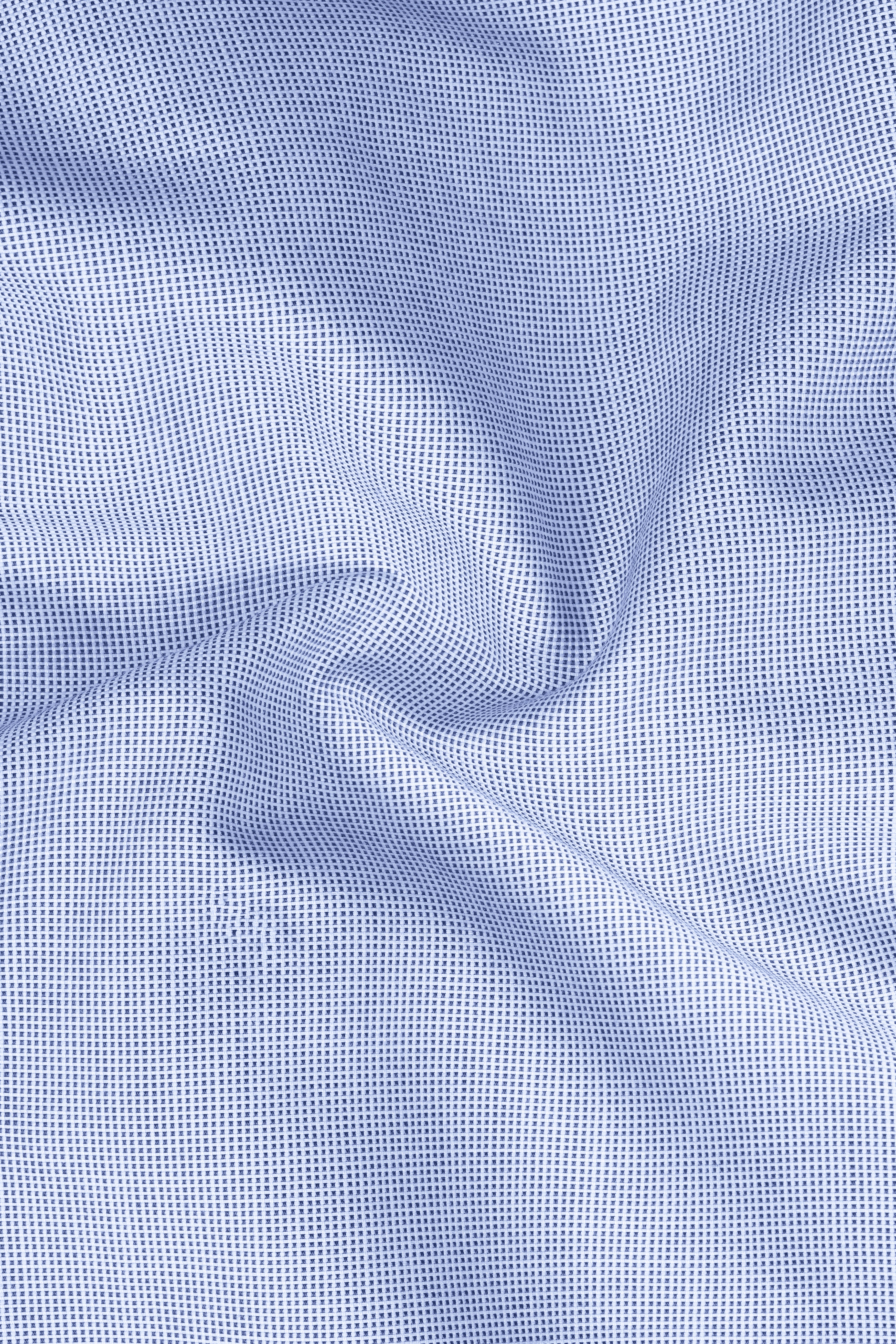 Periwinkle Blue Dobby Textured Premium Giza Cotton Shirt