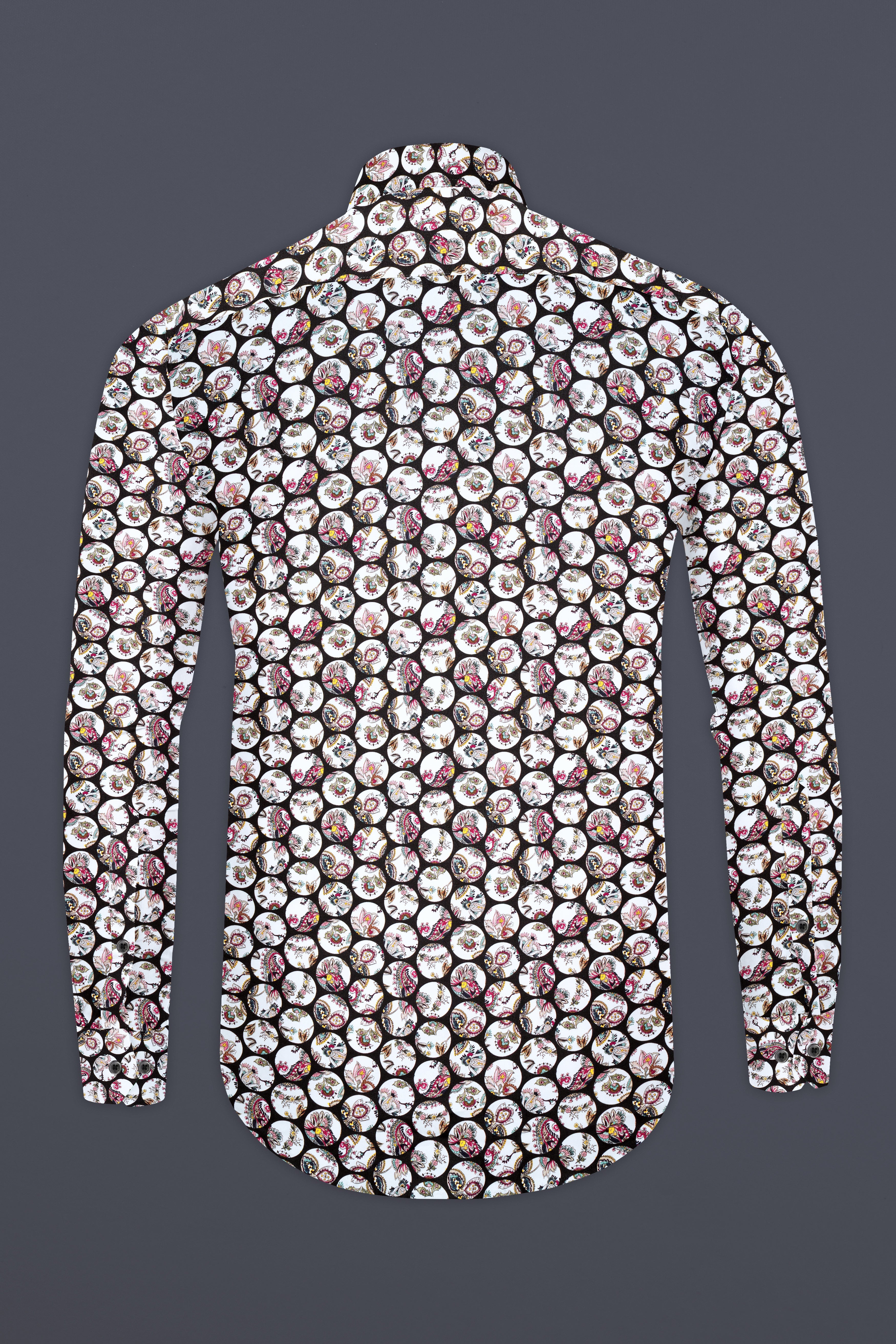 Jade Black Multicolour Floral Printed Subtle Sheen Super Soft Premium Cotton Designer Shirt