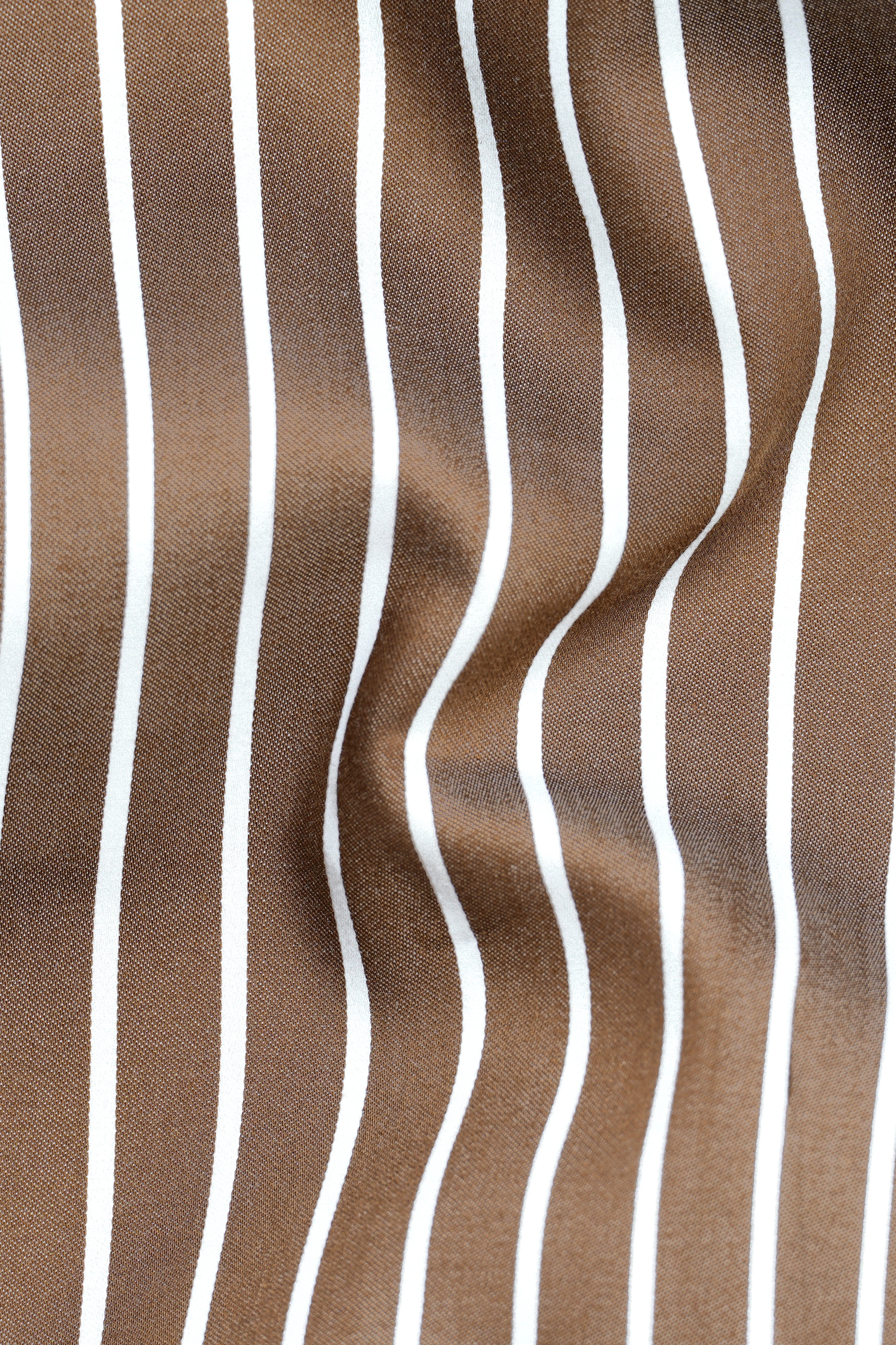 Kabul Brown Striped Twill Premium Cotton Shirt